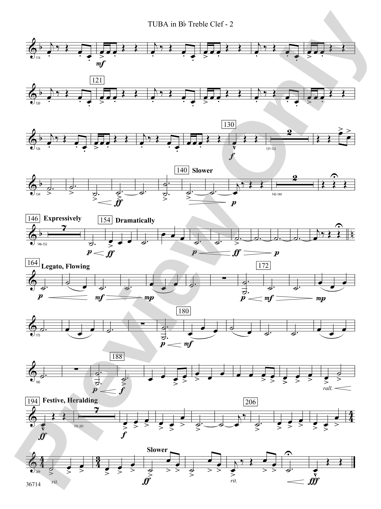 Proclamations: (wp) B-flat Tuba T.C.