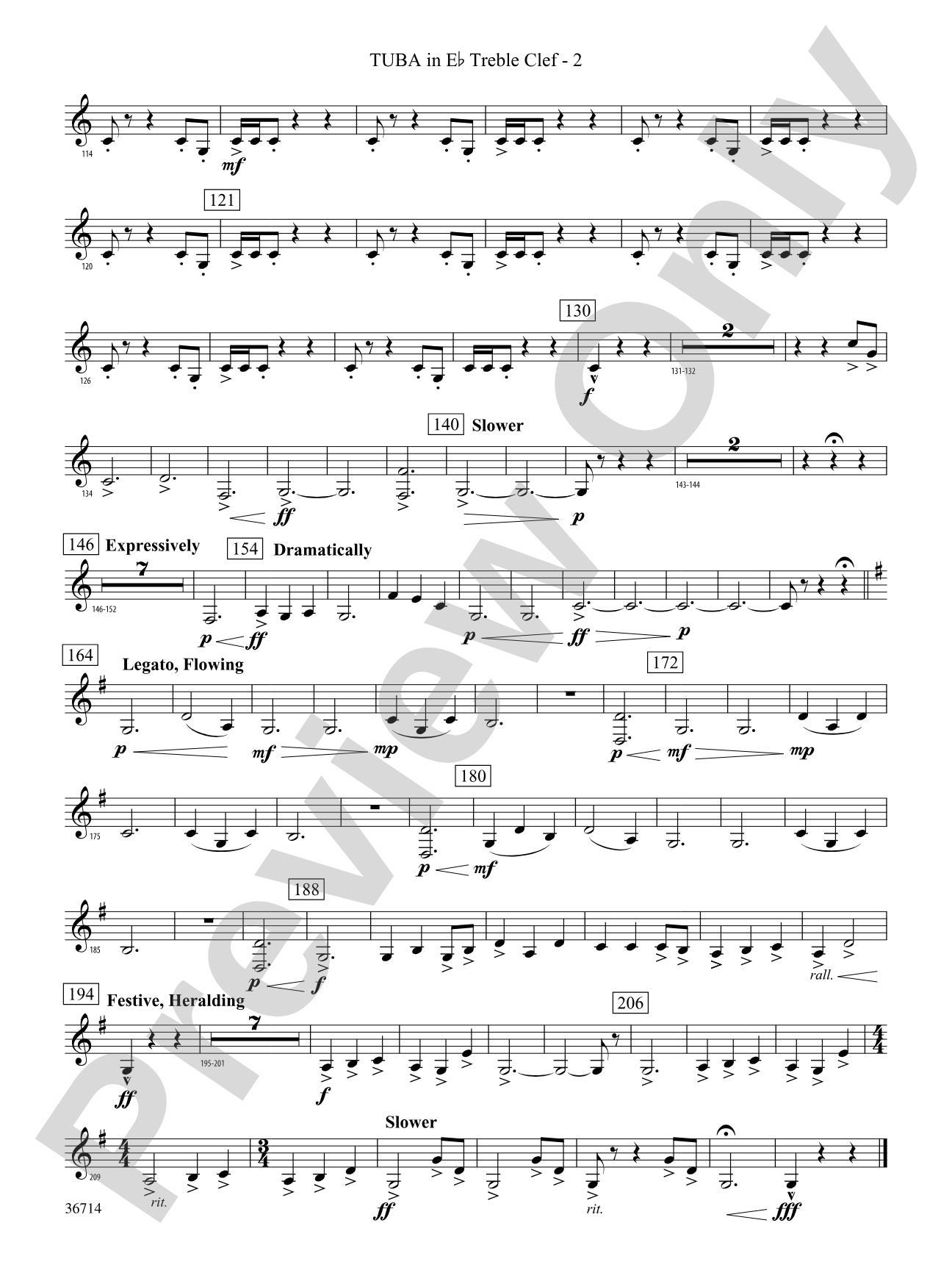 Proclamations: (wp) E-flat Tuba T.C.