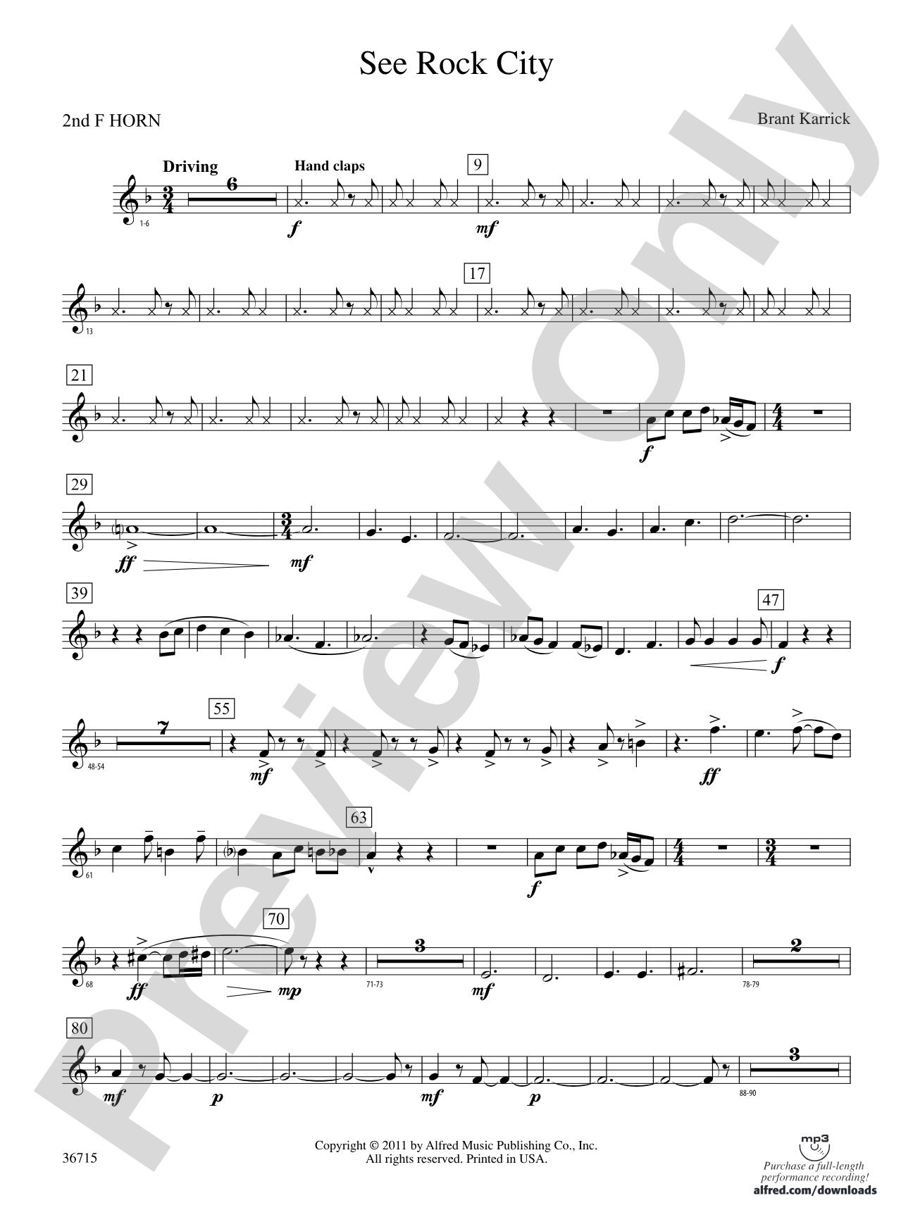 See Rock City: 2nd F Horn