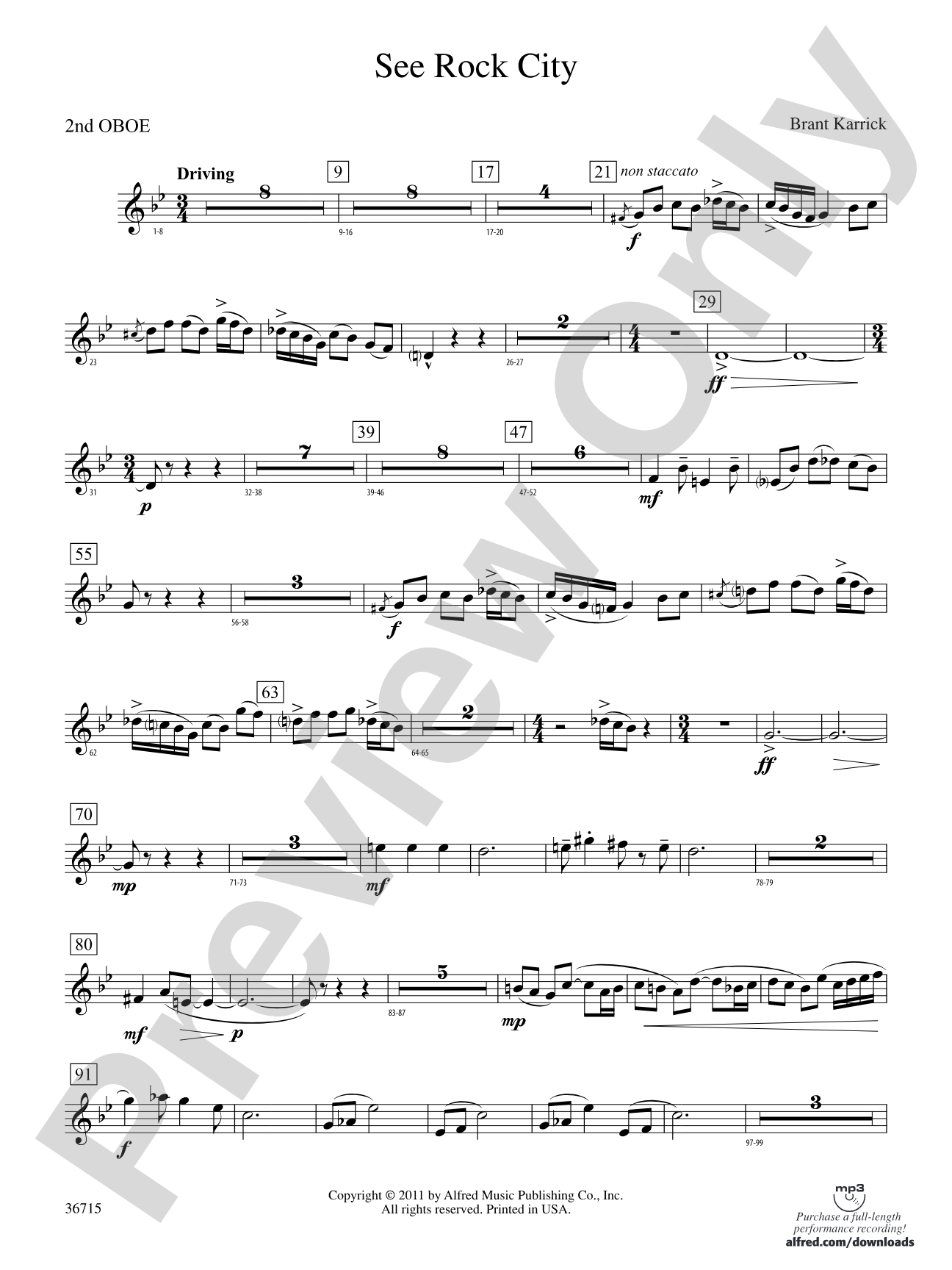 See Rock City: 2nd Oboe