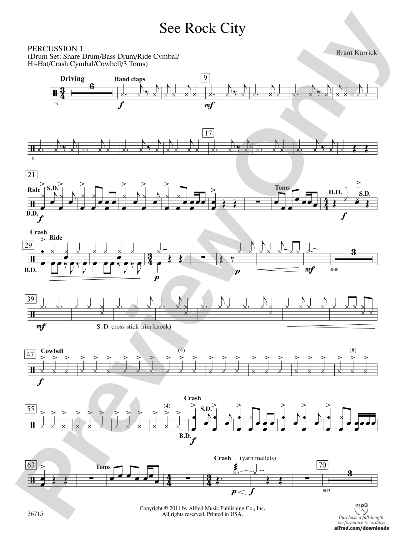 See Rock City: 1st Percussion
