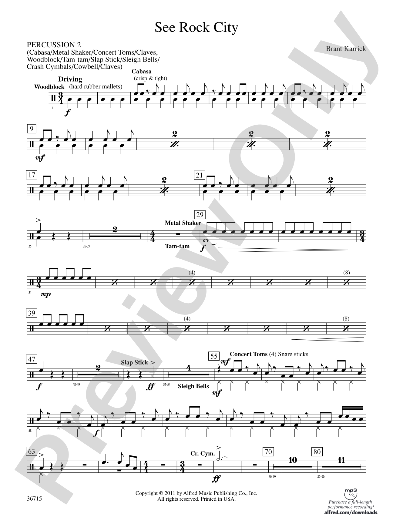 See Rock City: 2nd Percussion