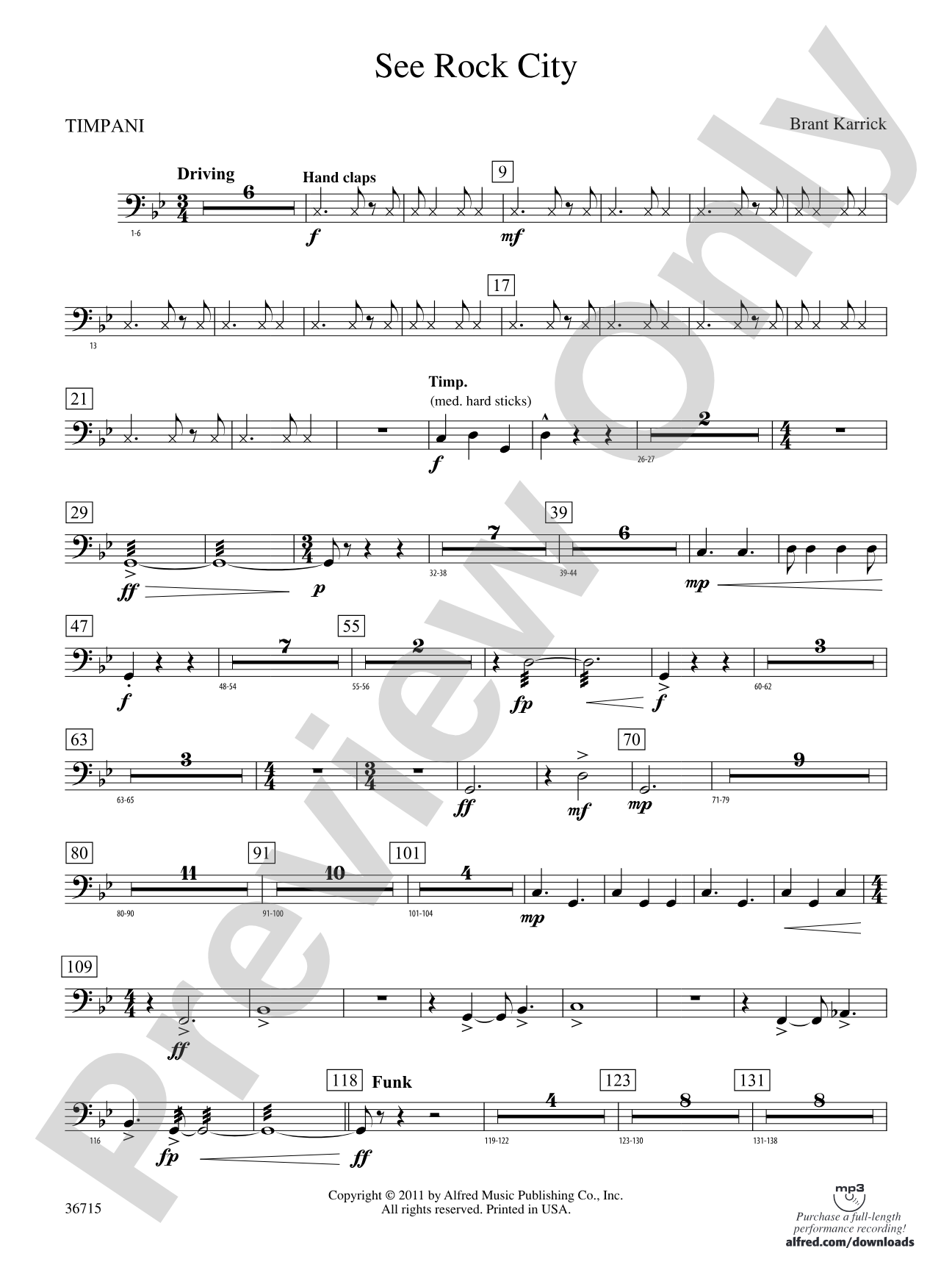 See Rock City: Timpani