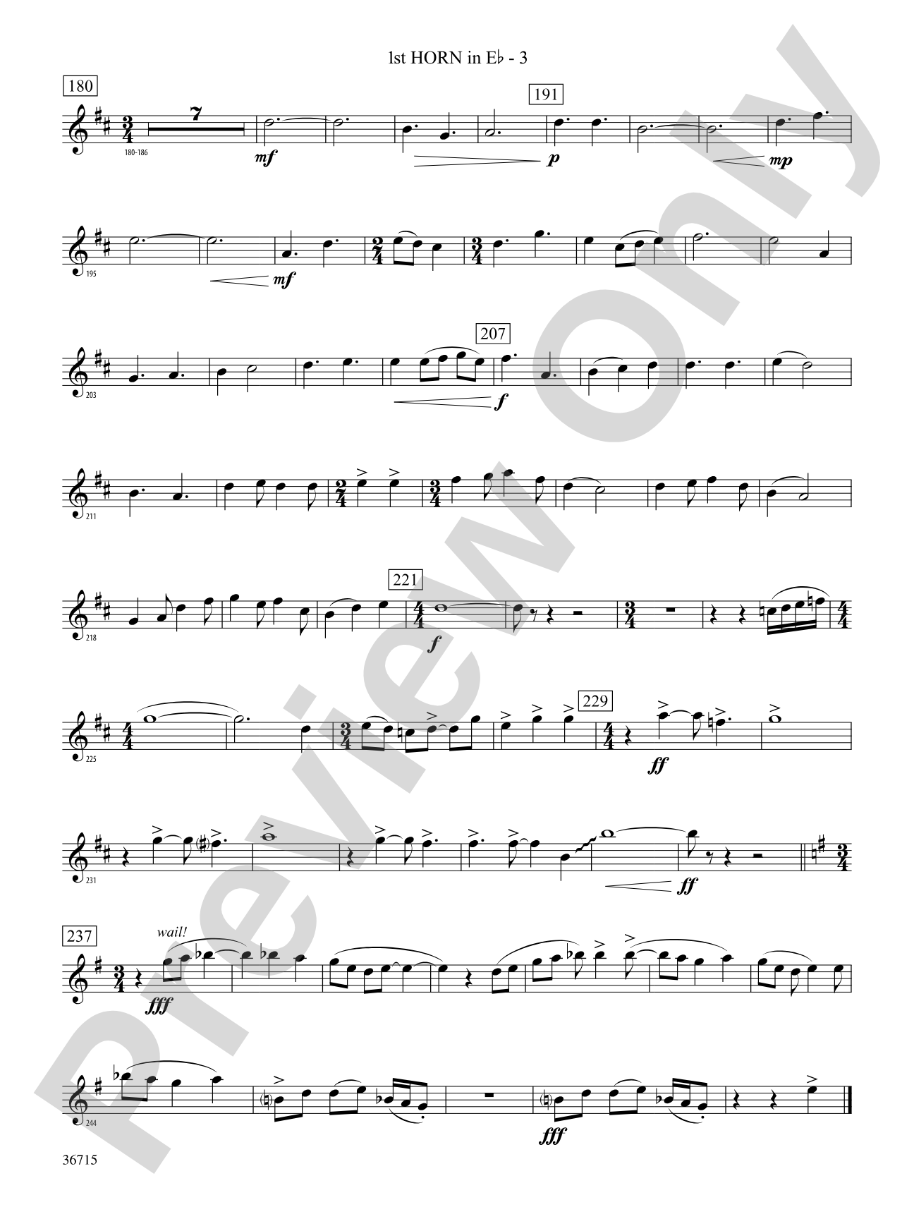 See Rock City: (wp) 1st Horn in E-flat