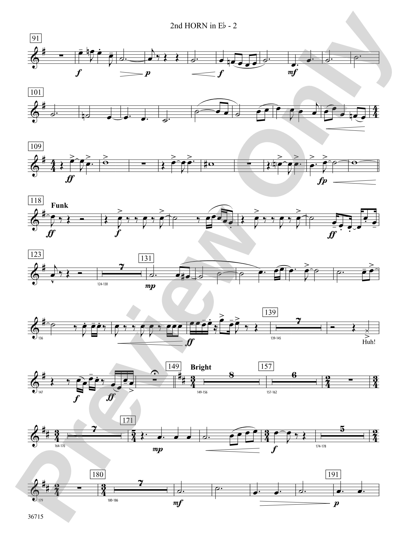 See Rock City: (wp) 2nd Horn in E-flat