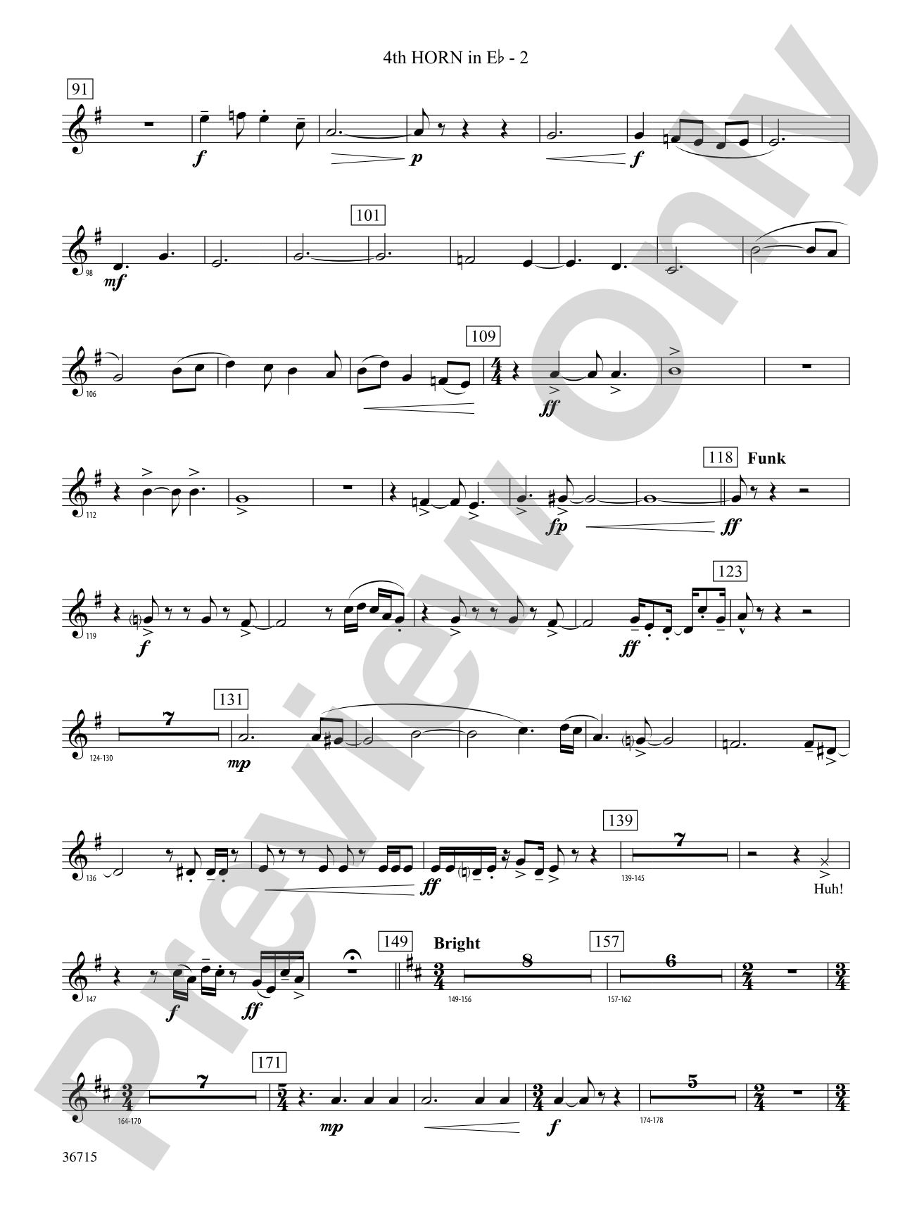 See Rock City: (wp) 4th Horn in E-flat
