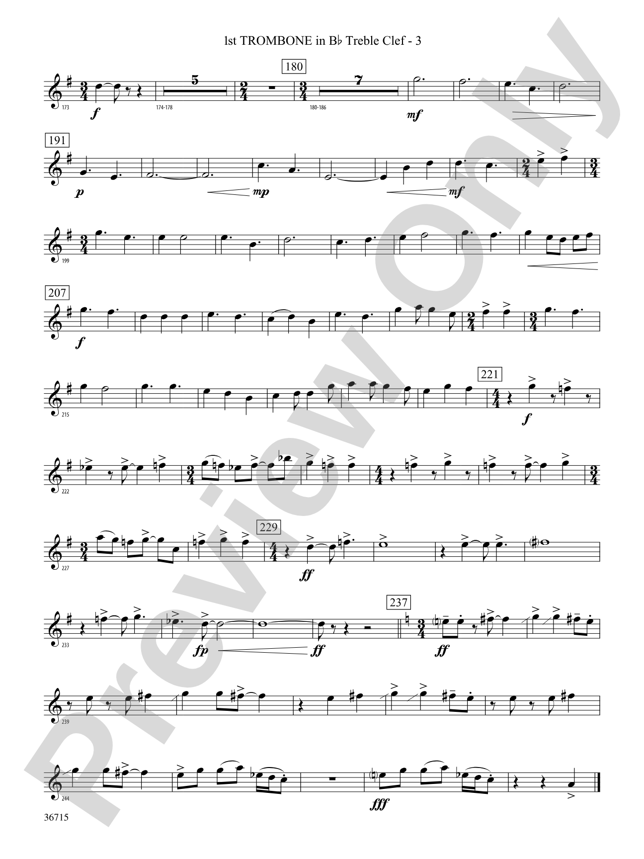 See Rock City: (wp) 1st B-flat Trombone T.C.