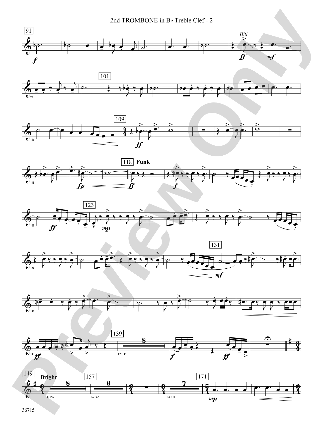 See Rock City: (wp) 2nd B-flat Trombone T.C.