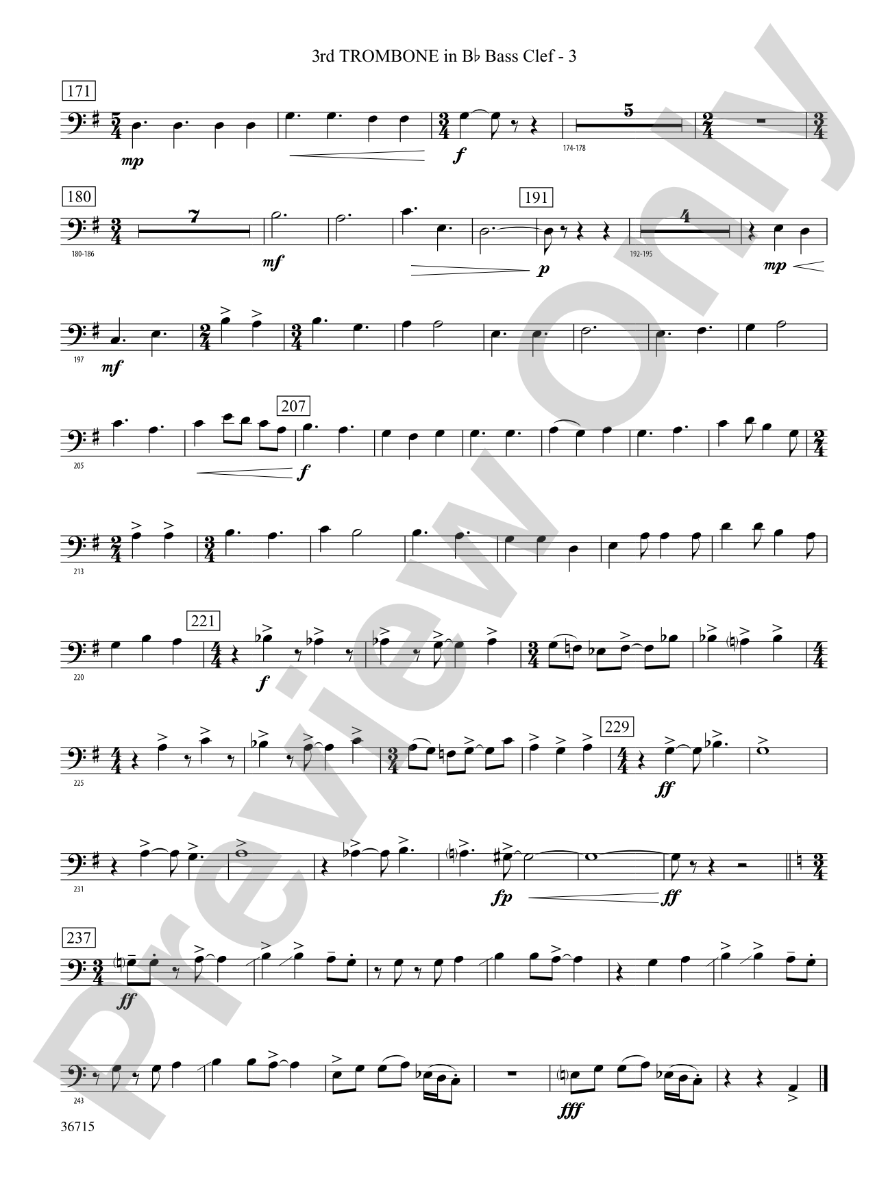 See Rock City: (wp) 3rd B-flat Trombone B.C.