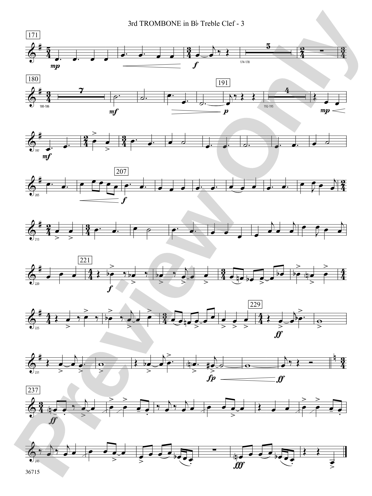 See Rock City: (wp) 3rd B-flat Trombone T.C.