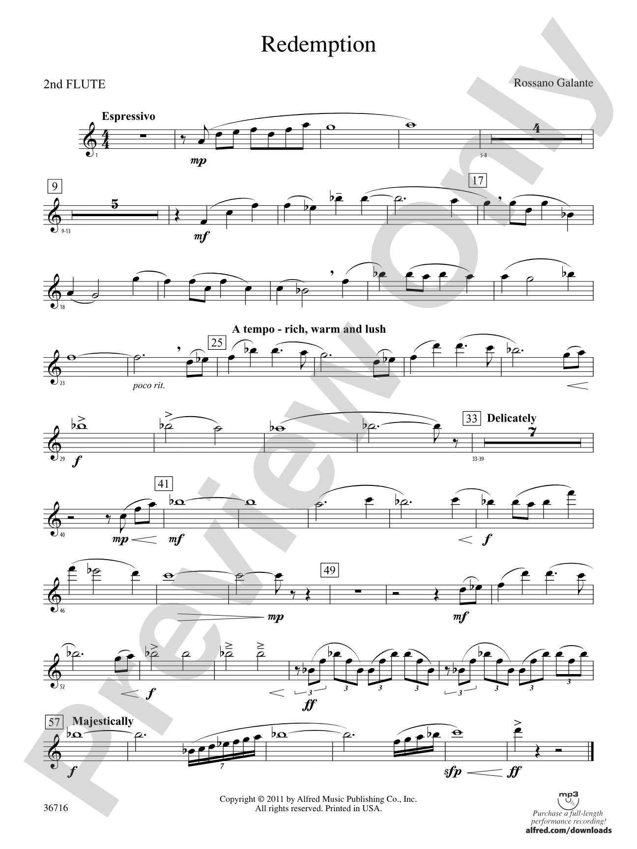 Redemption: 2nd Flute