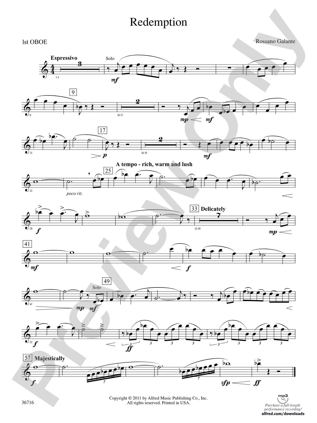 Redemption: Oboe