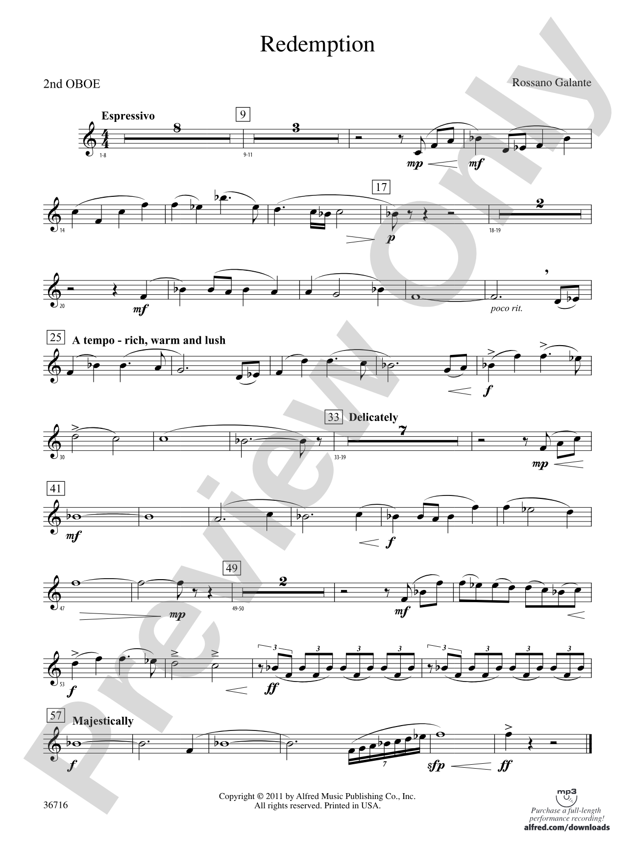 Redemption: 2nd Oboe