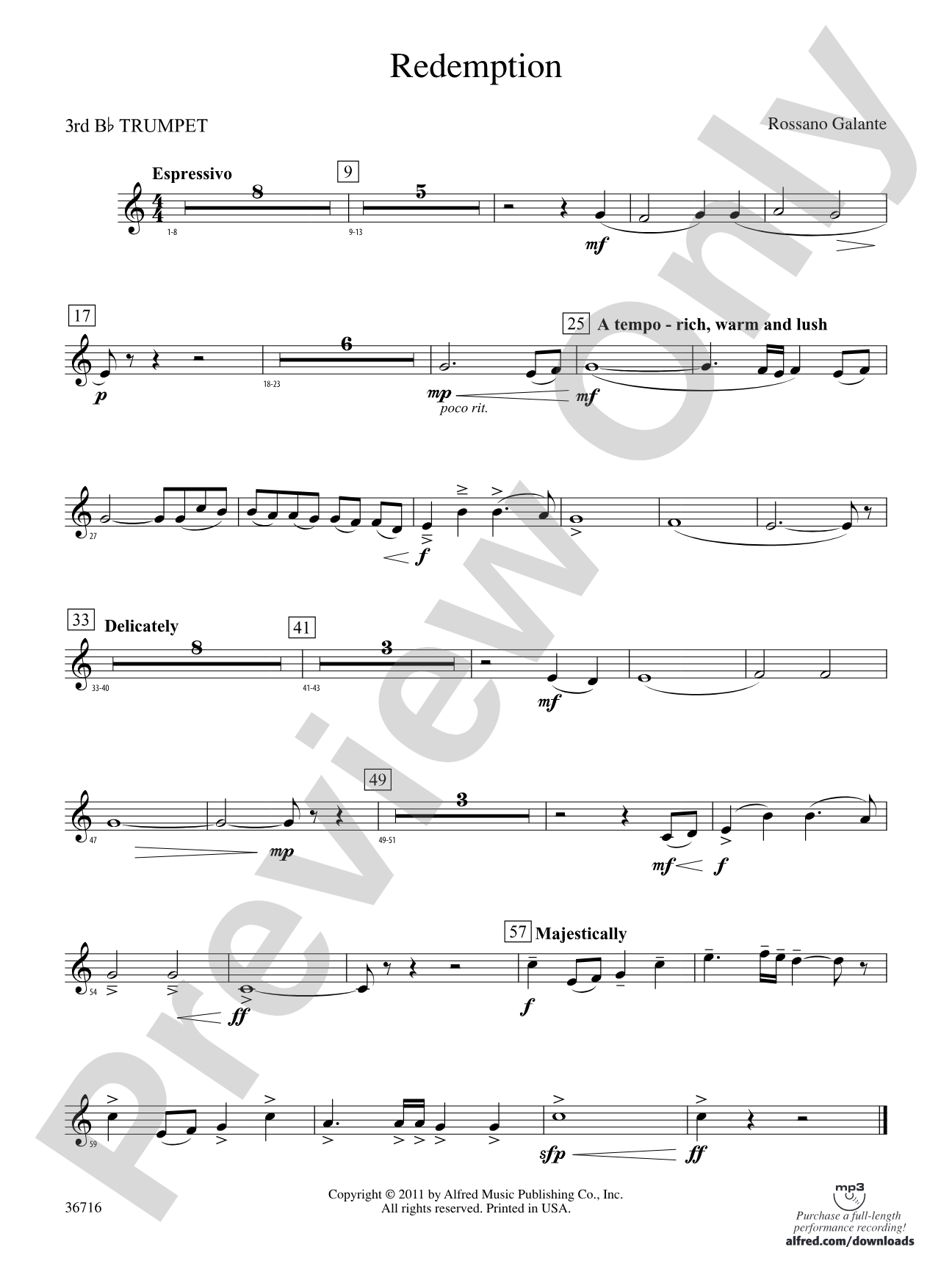 Redemption: 3rd B-flat Trumpet