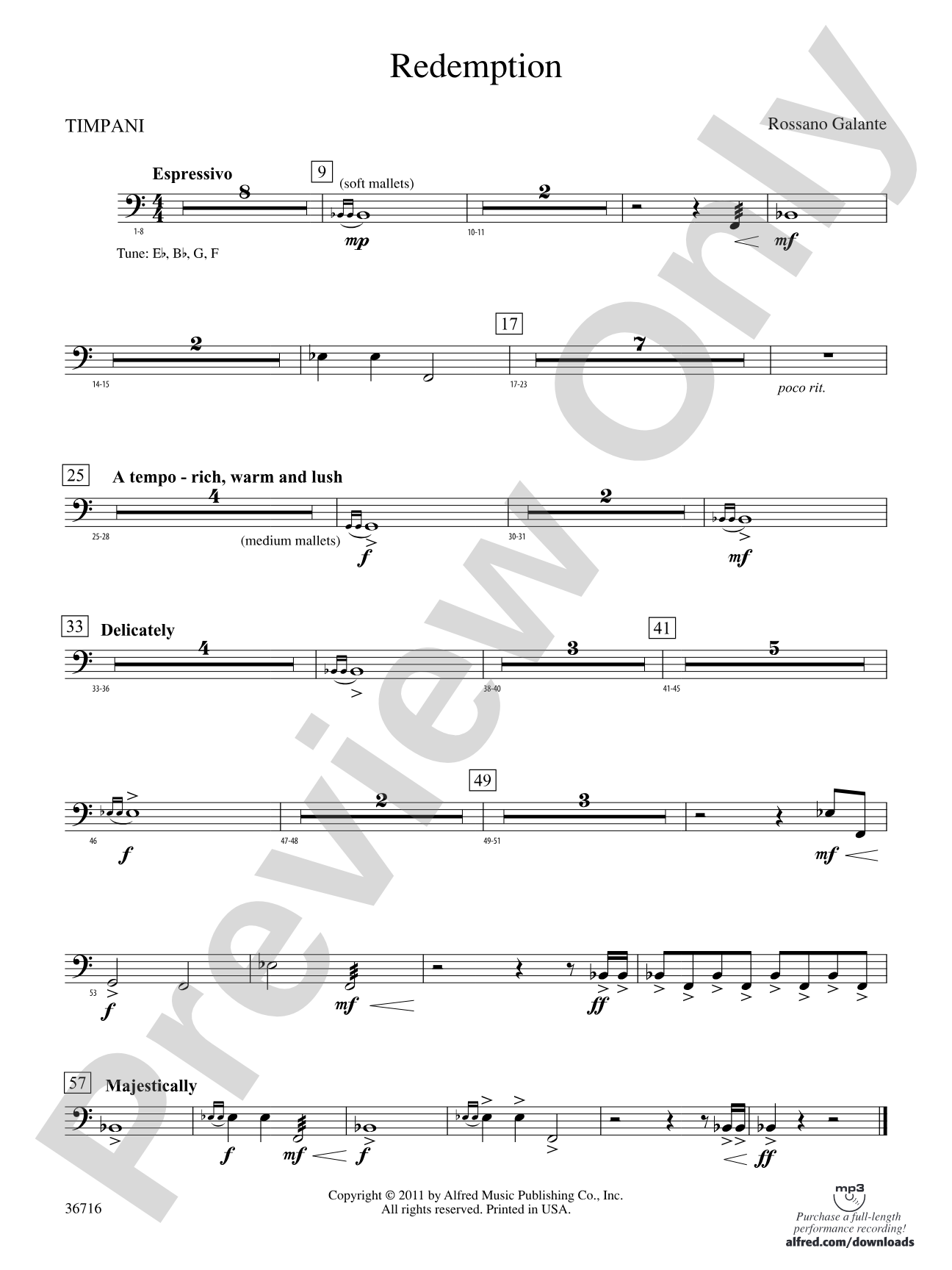Redemption: Timpani