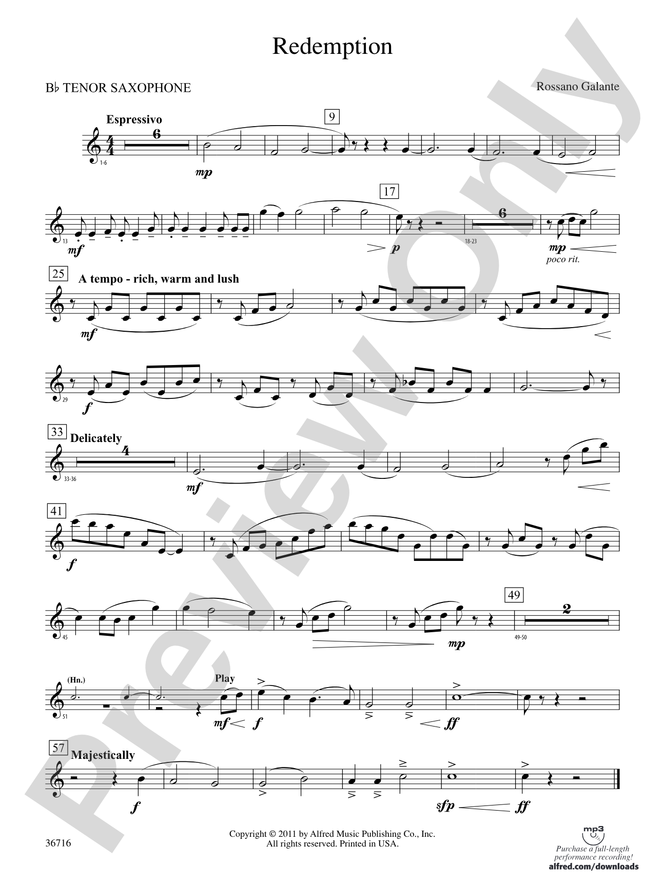 Redemption: B-flat Tenor Saxophone