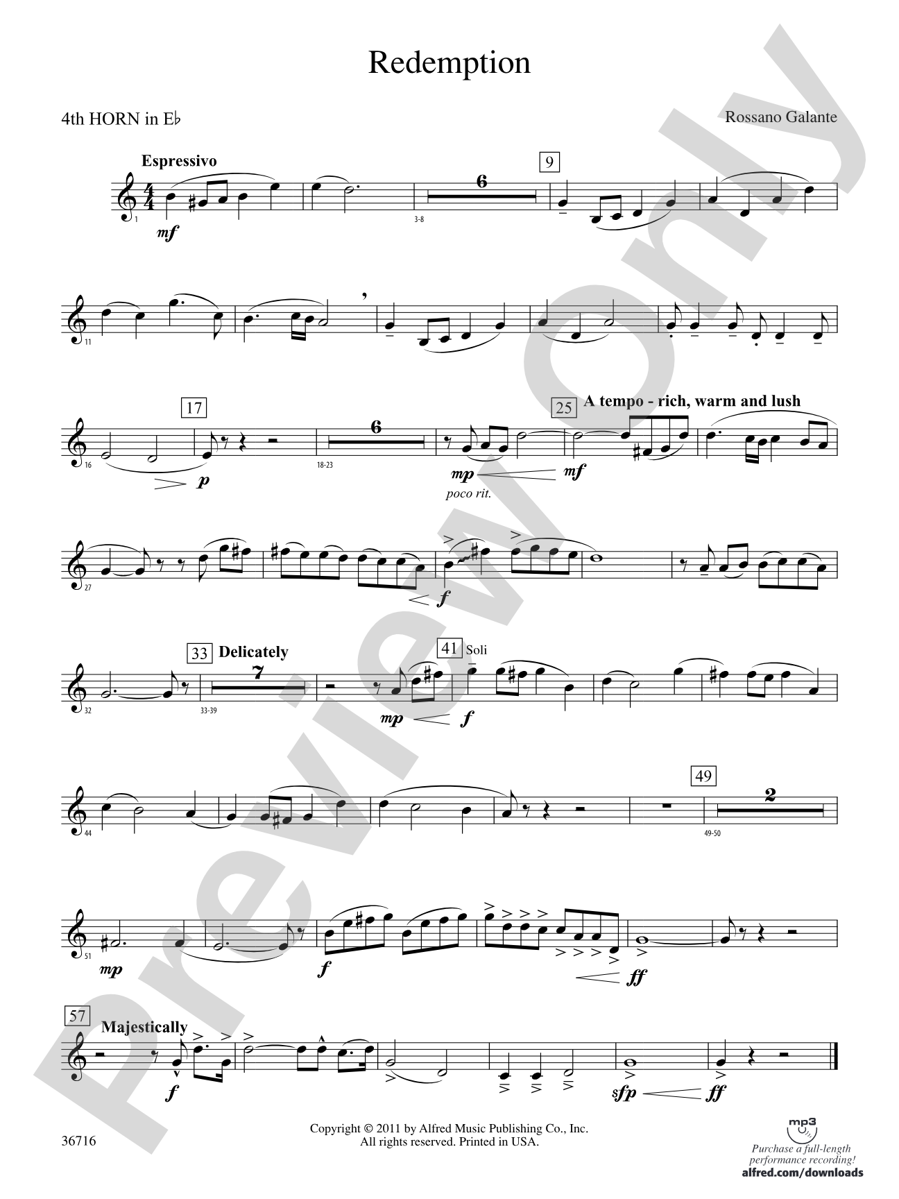 Redemption: (wp) 4th Horn in E-flat