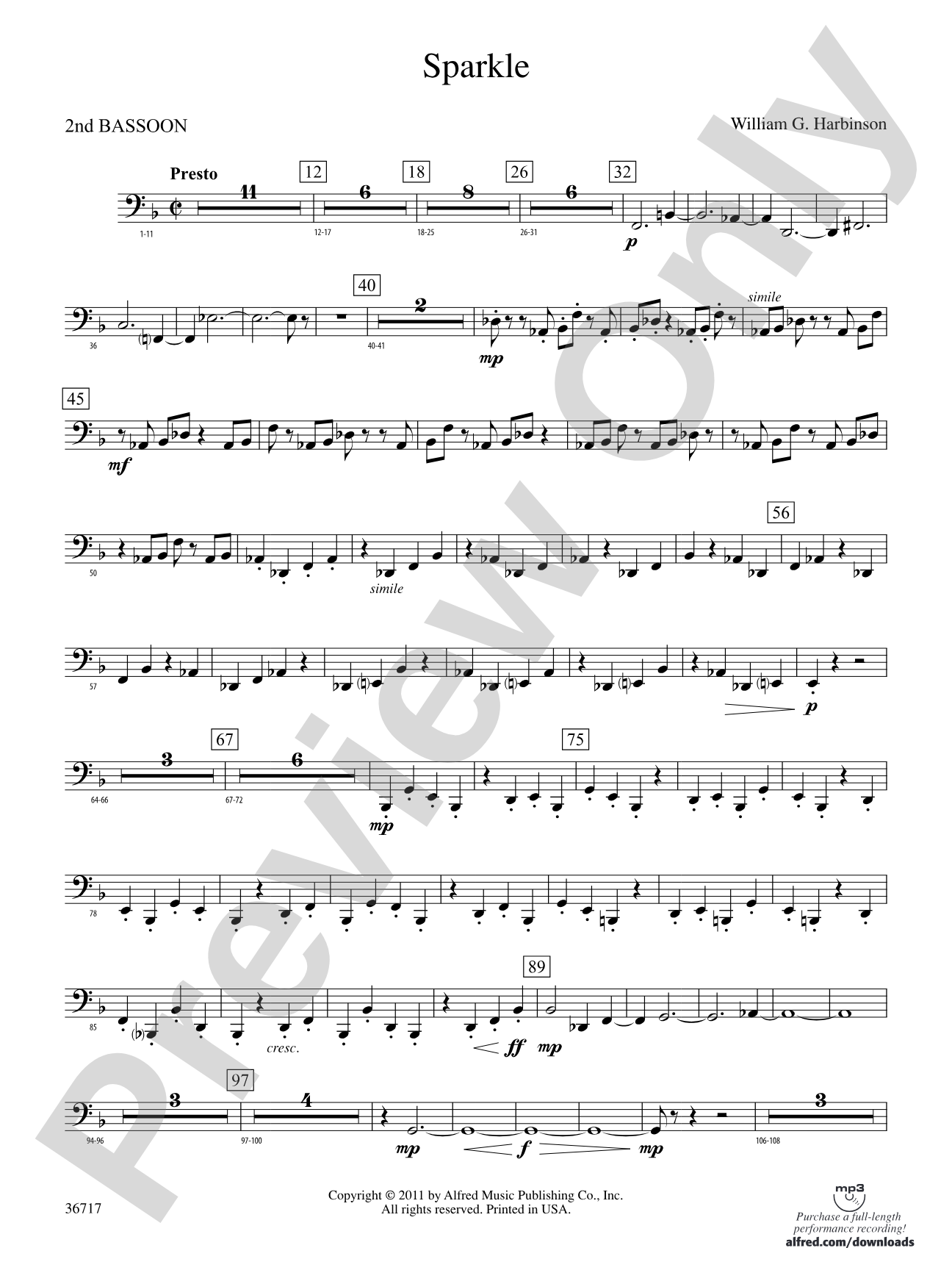 Sparkle: 2nd Bassoon