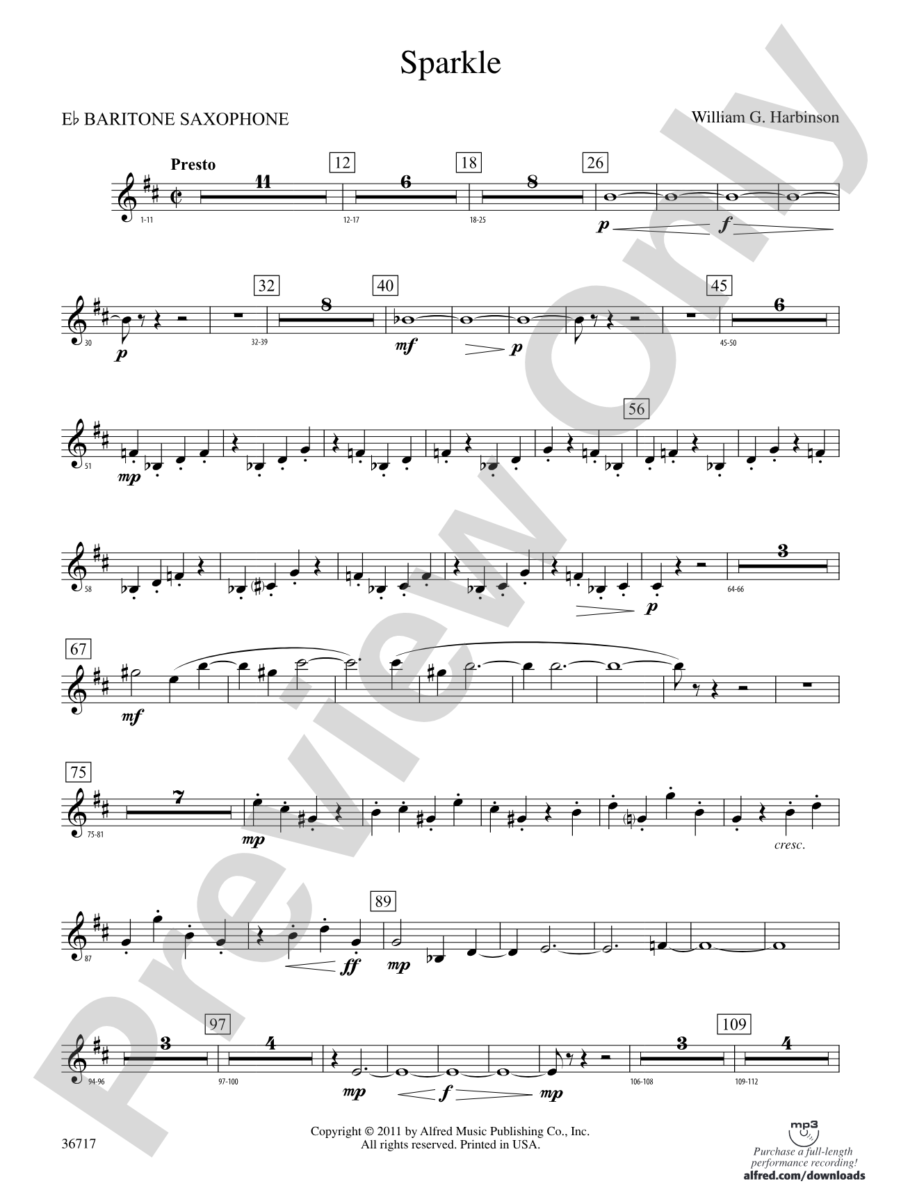 Sparkle: E-flat Baritone Saxophone