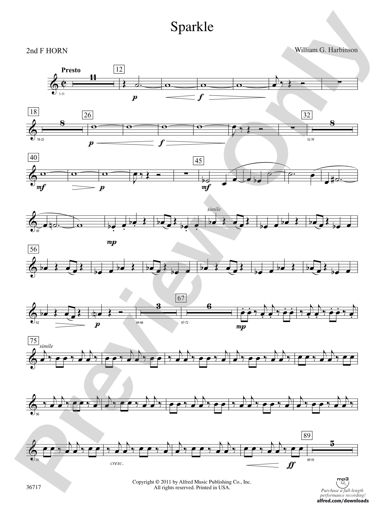 Sparkle: 2nd F Horn
