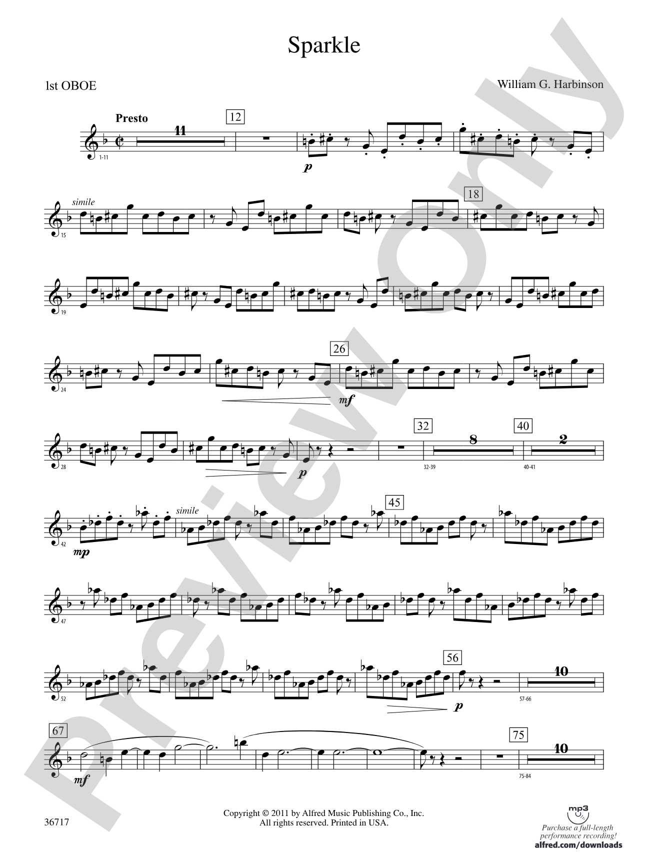 Sparkle: Oboe