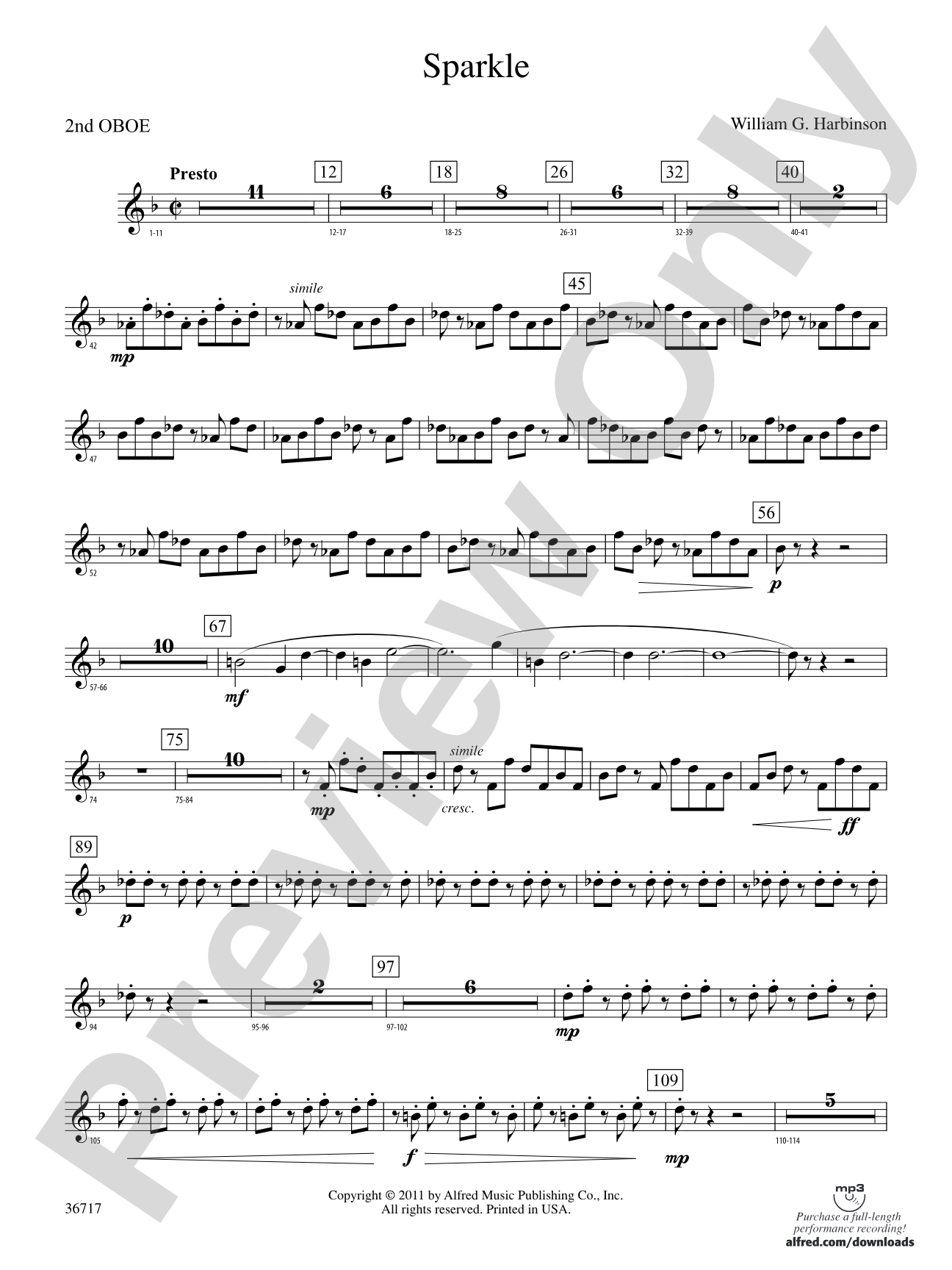 Sparkle: 2nd Oboe
