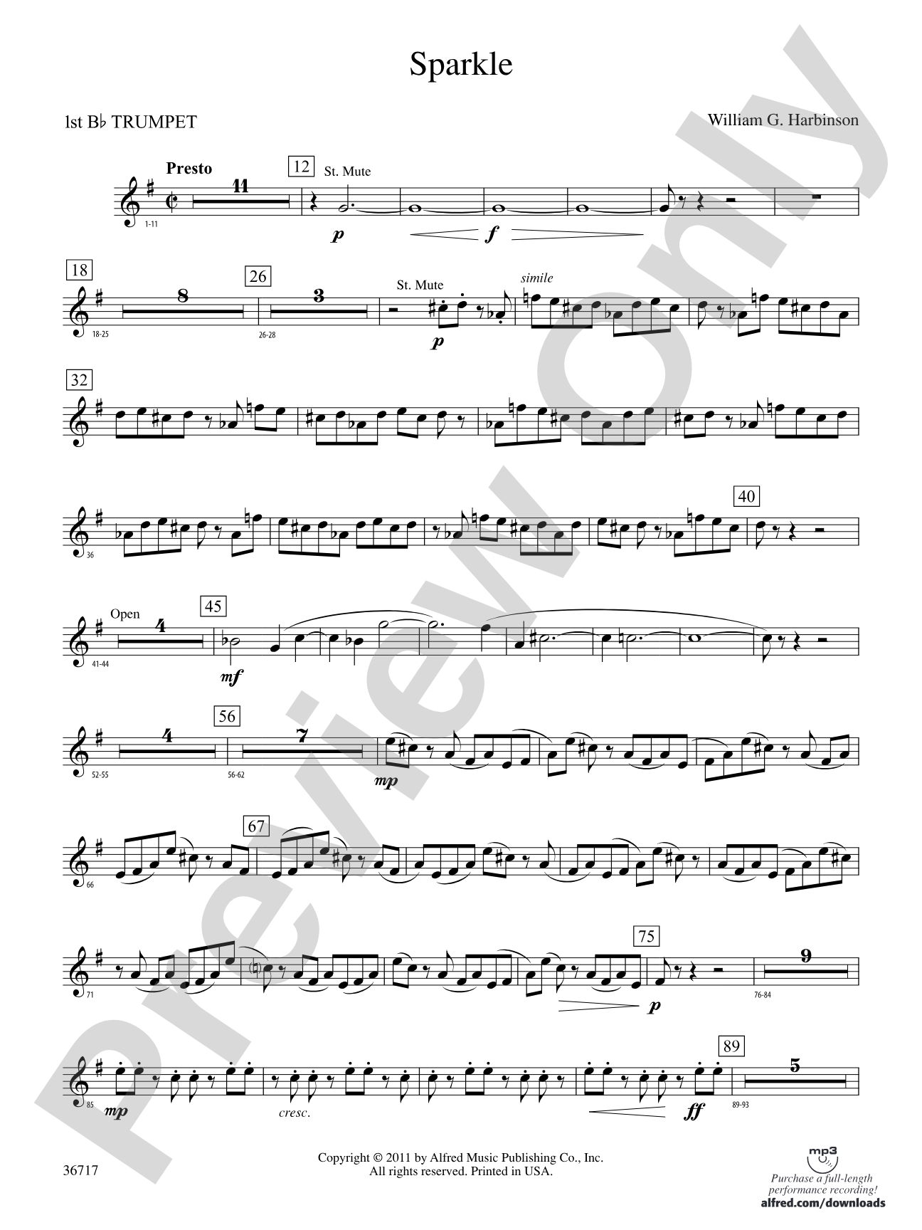 Sparkle: 1st B-flat Trumpet
