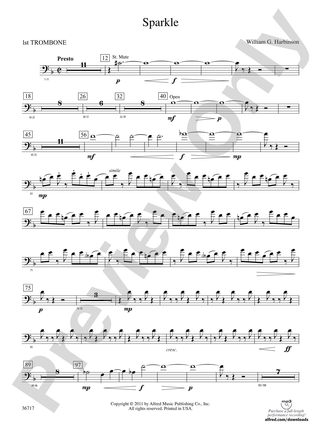 Sparkle: 1st Trombone