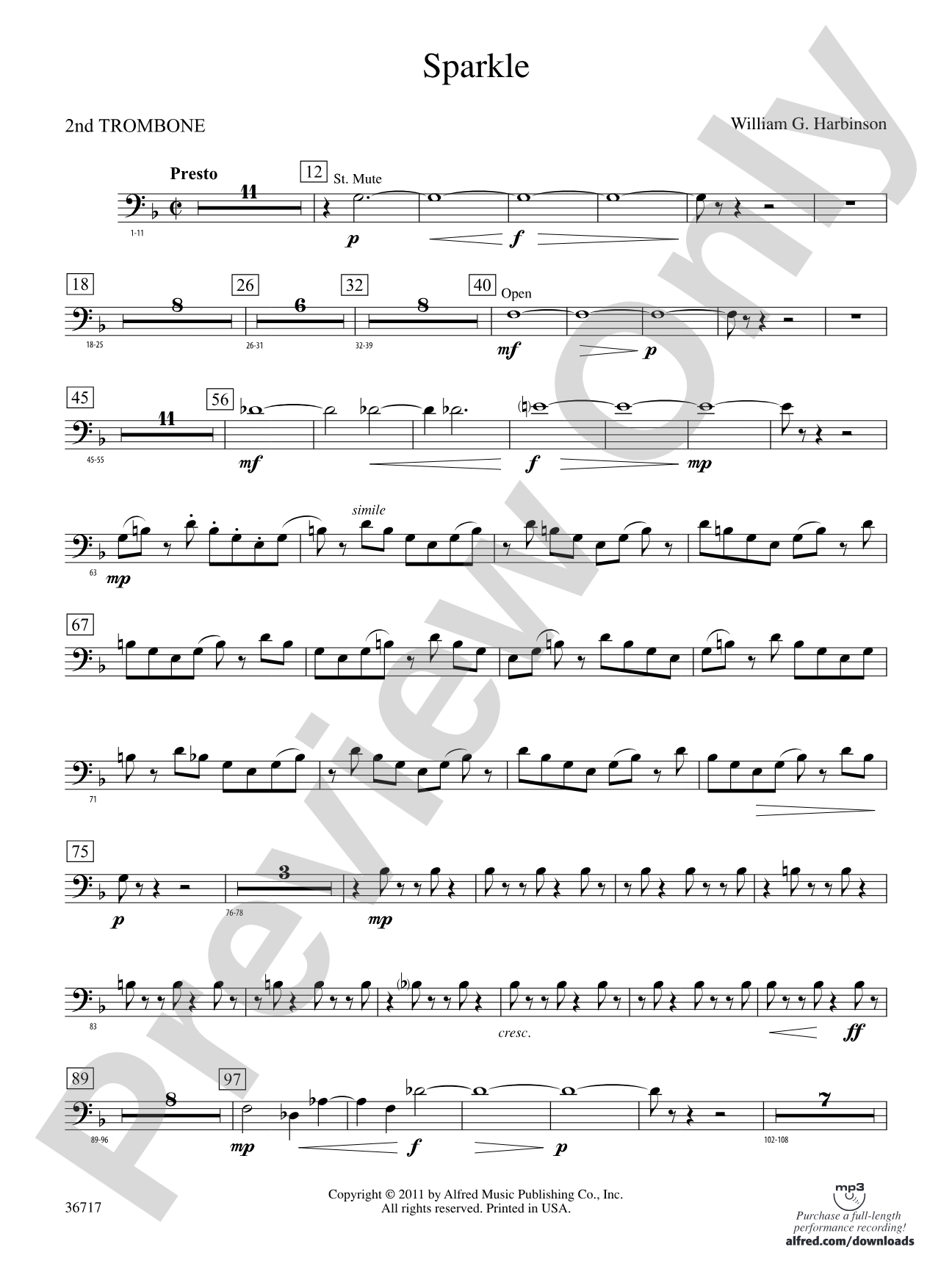 Sparkle: 2nd Trombone