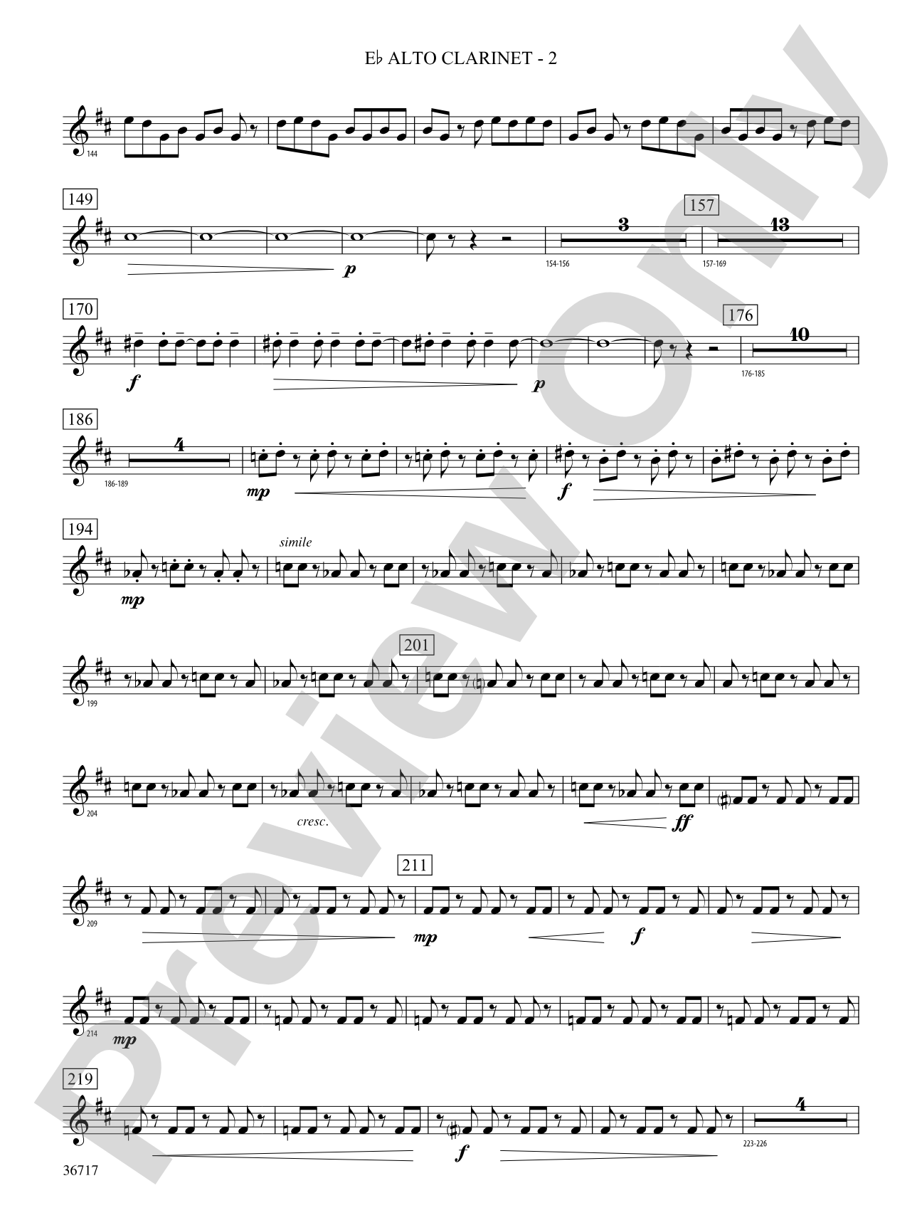 Sparkle: (wp) E-flat Alto Clarinet