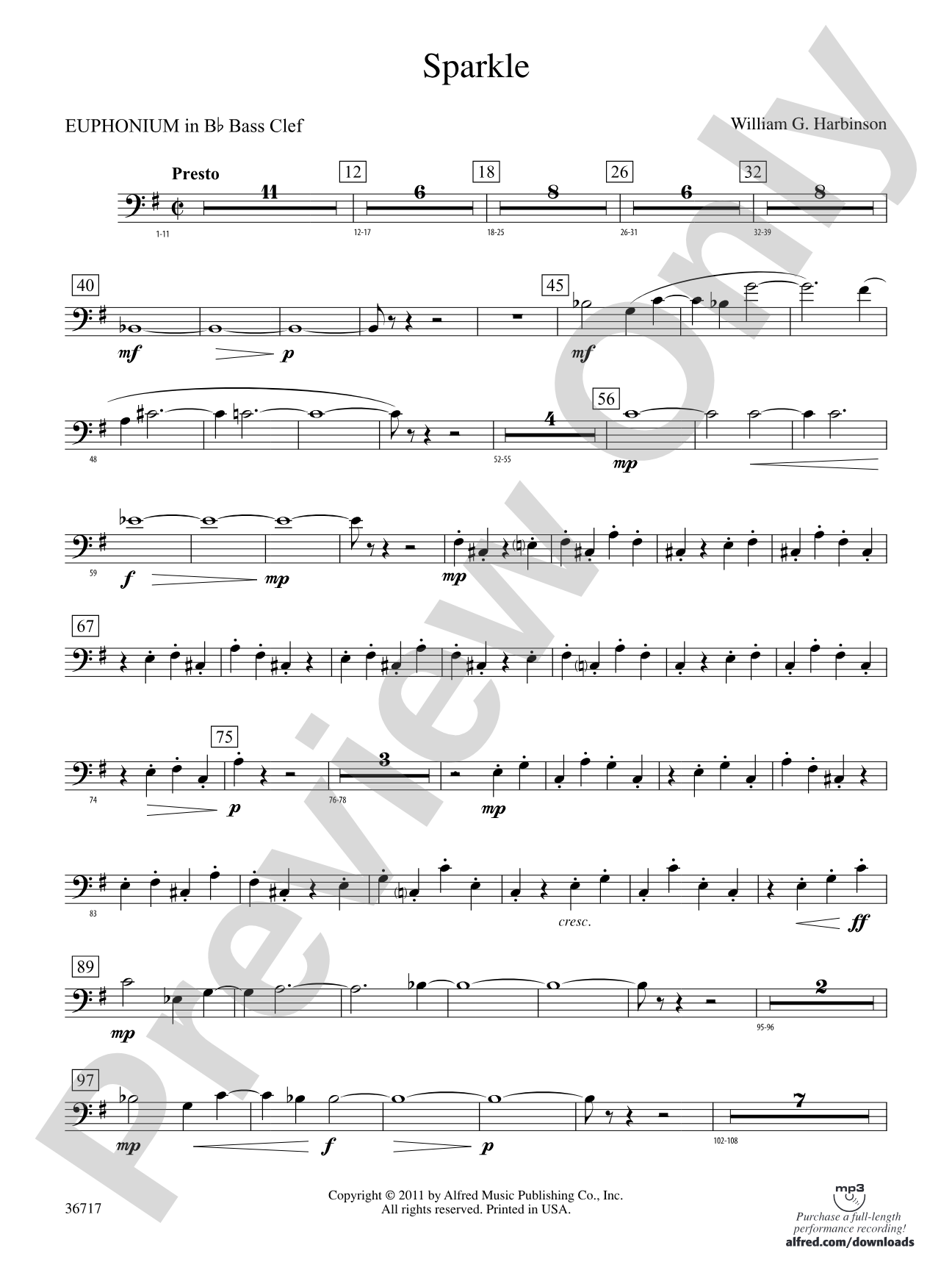 Sparkle: (wp) B-flat Baritone B.C.