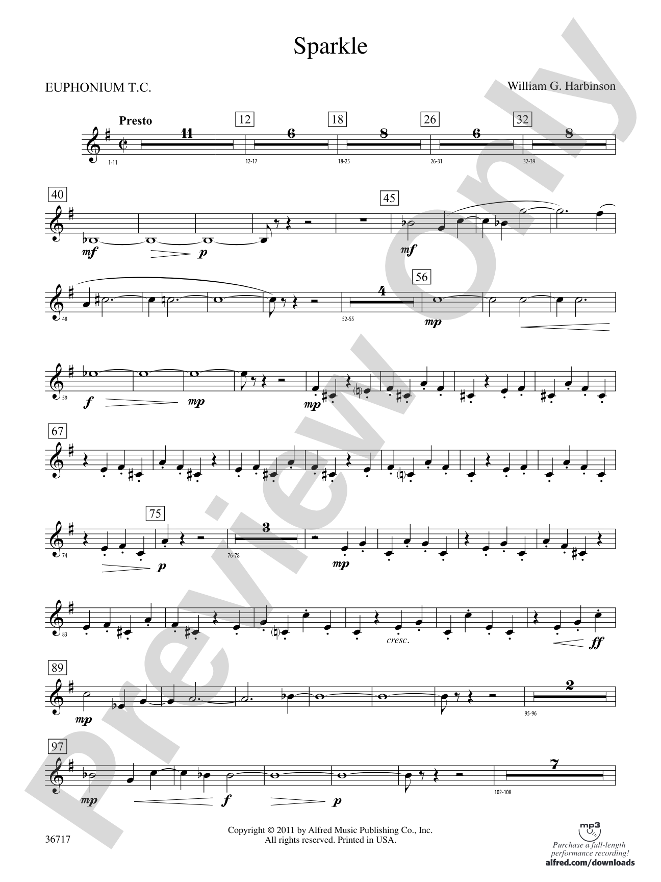 Sparkle: (wp) Baritone T.C.