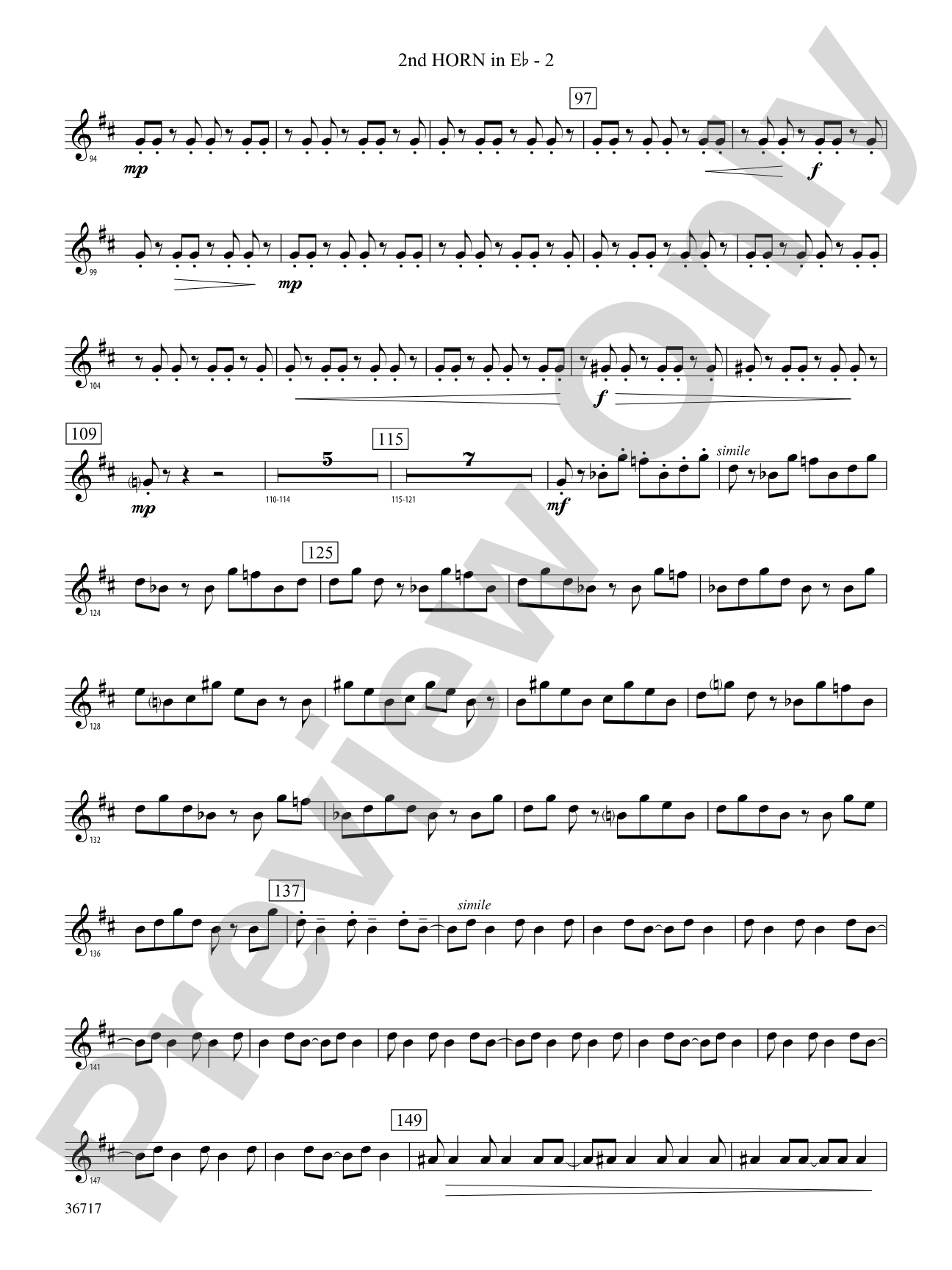 Sparkle: (wp) 2nd Horn in E-flat