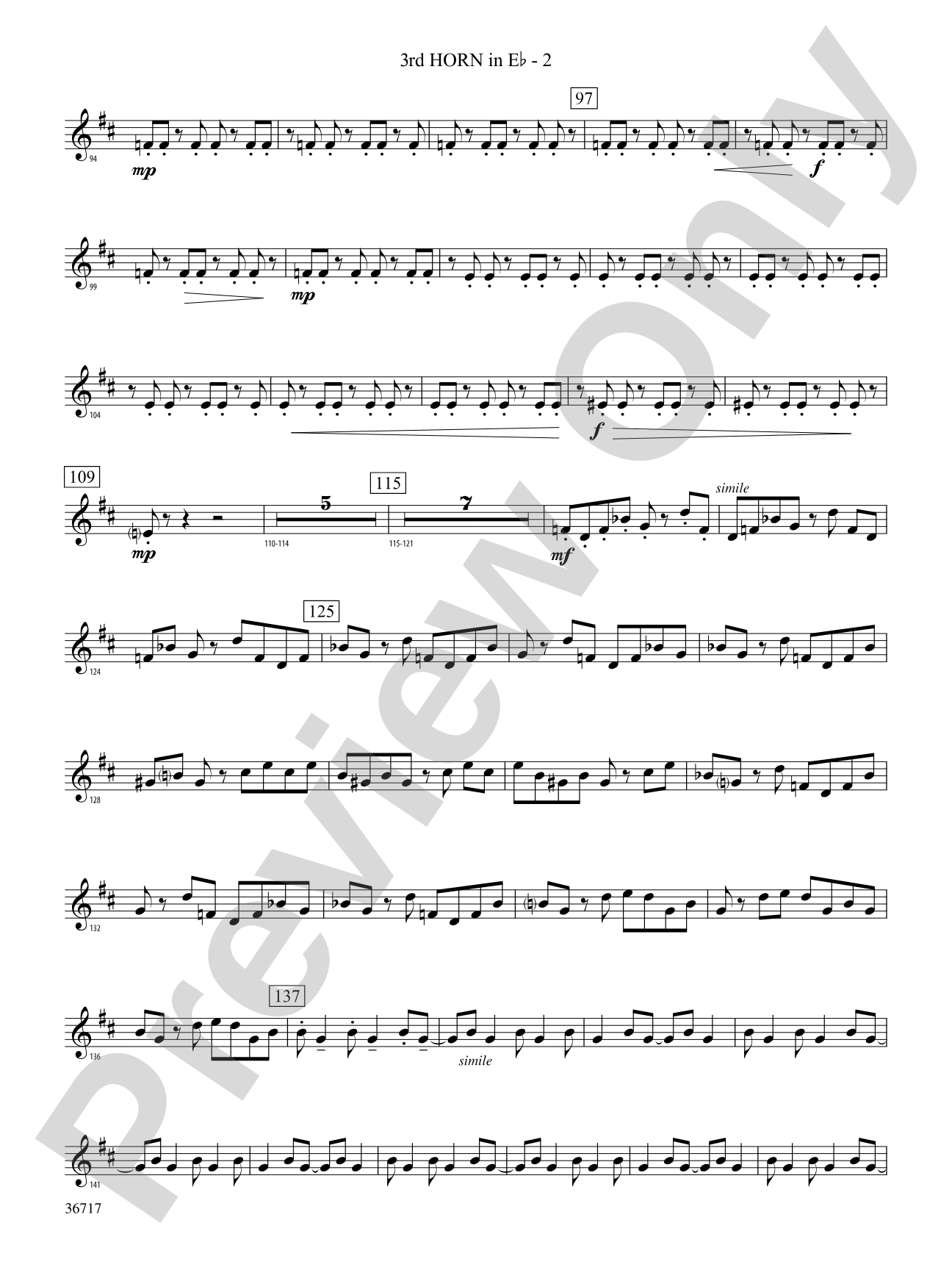 Sparkle: (wp) 3rd Horn in E-flat
