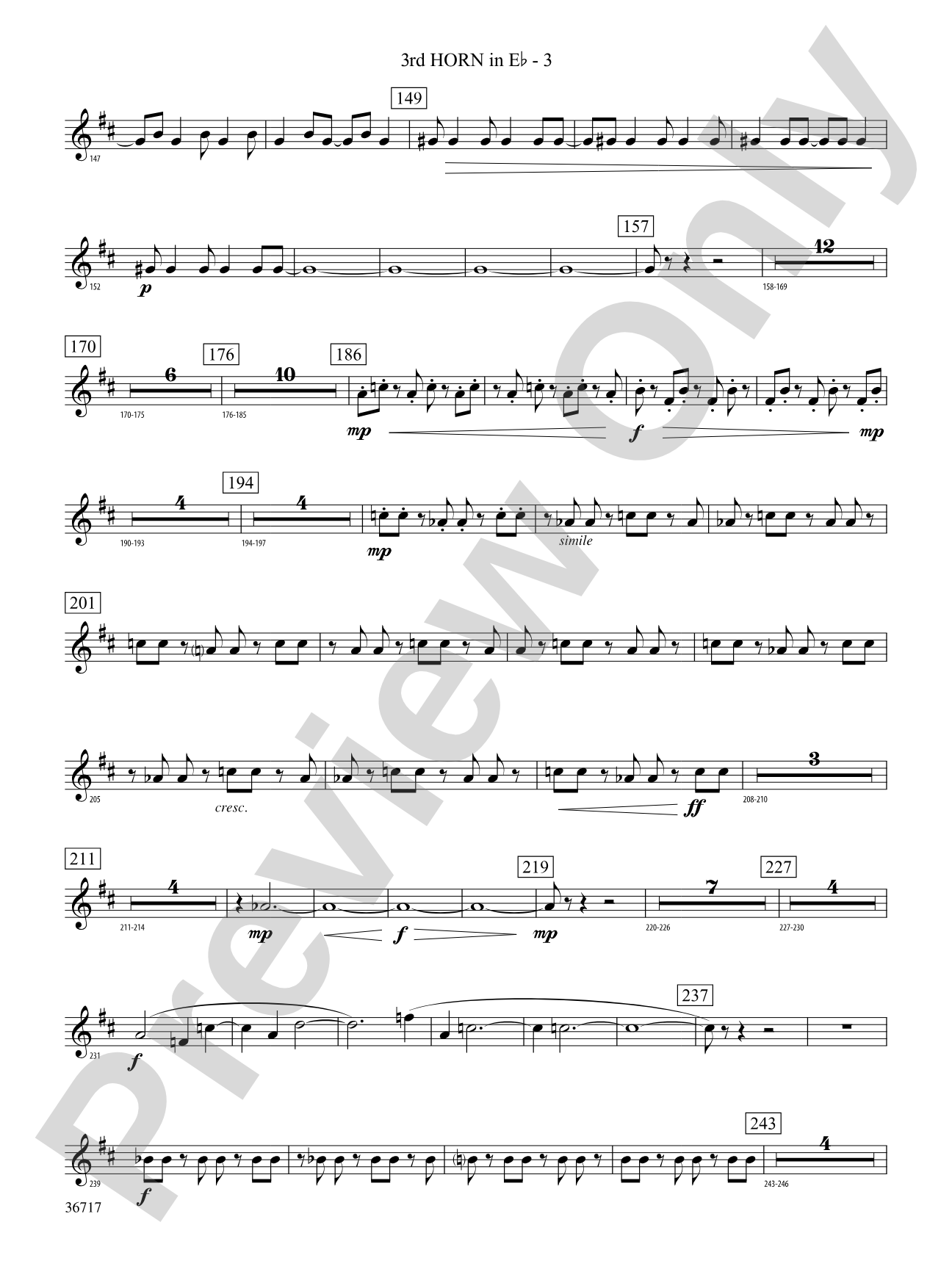 Sparkle: (wp) 3rd Horn in E-flat