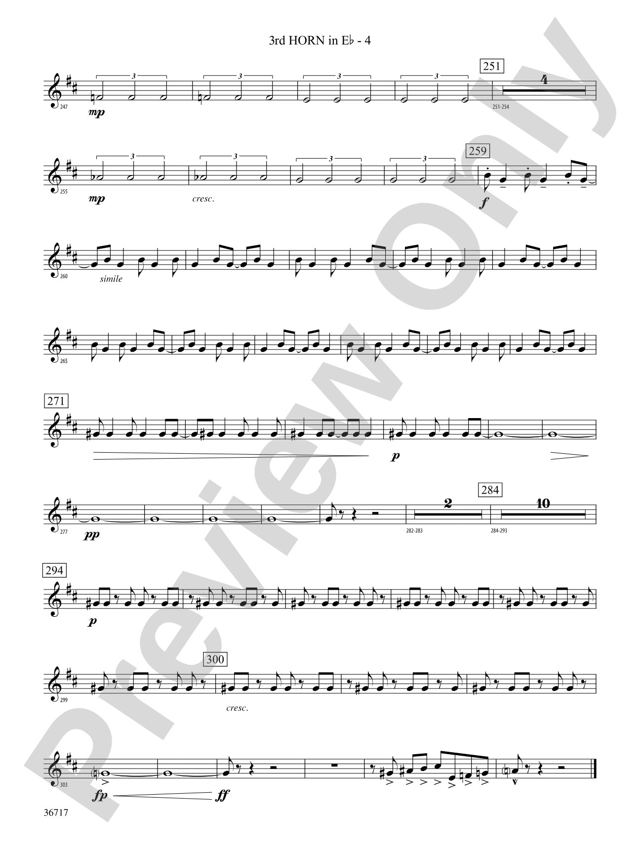 Sparkle: (wp) 3rd Horn in E-flat