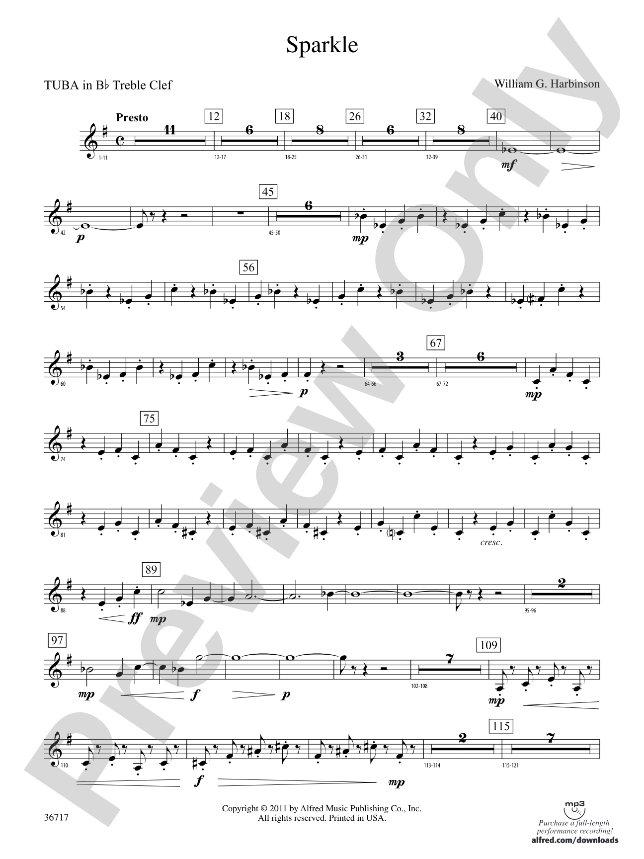 Sparkle: (wp) B-flat Tuba T.C.