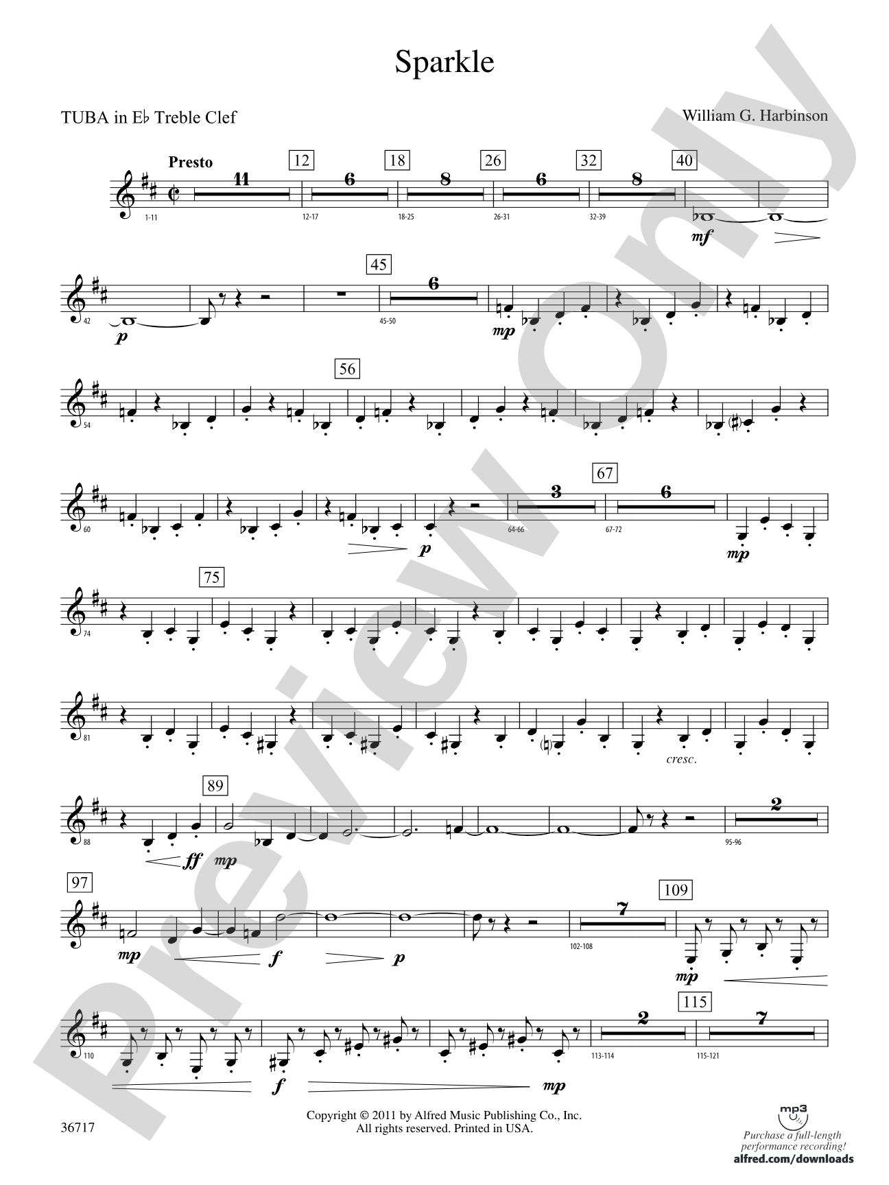 Sparkle: (wp) E-flat Tuba T.C.