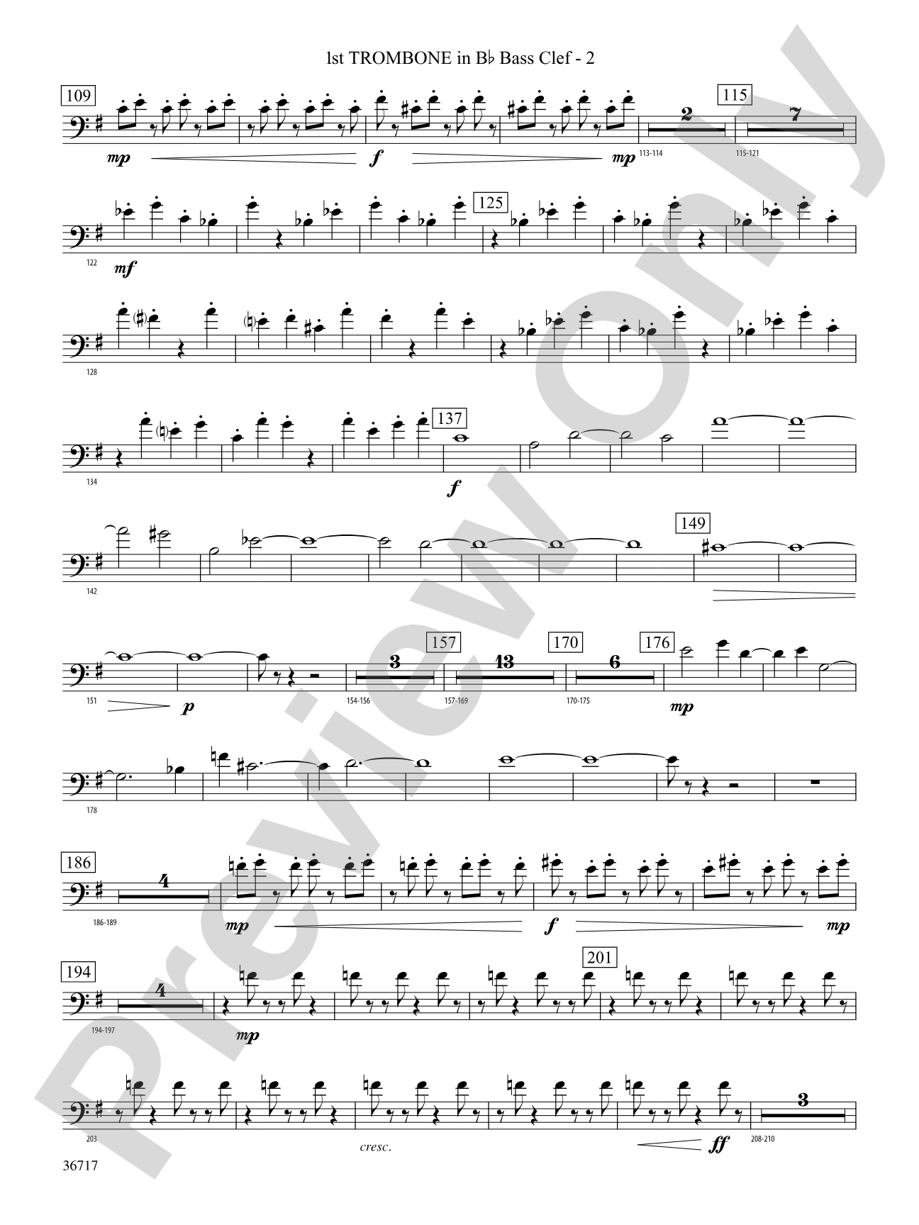 Sparkle: (wp) 1st B-flat Trombone B.C.