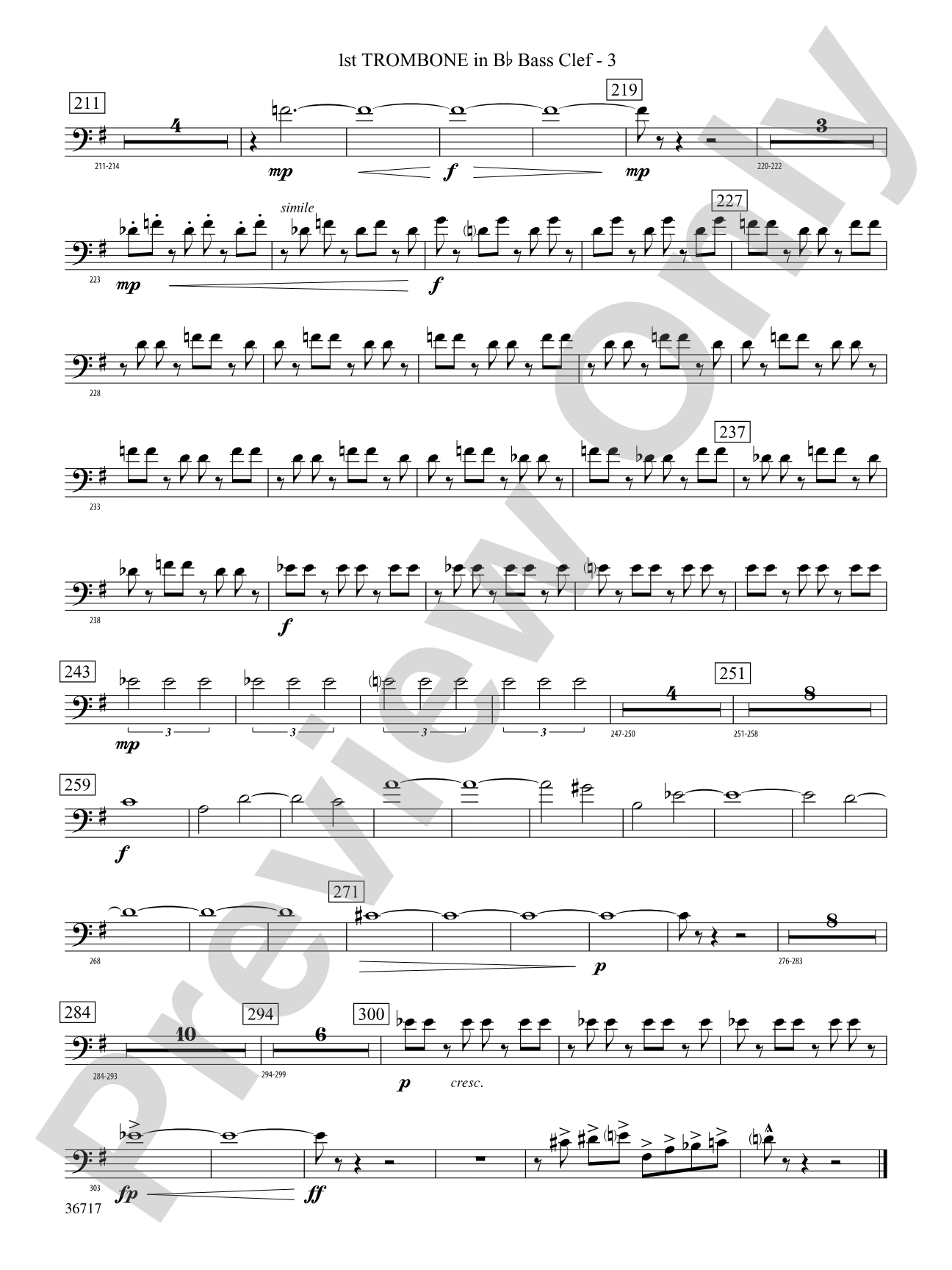 Sparkle: (wp) 1st B-flat Trombone B.C.