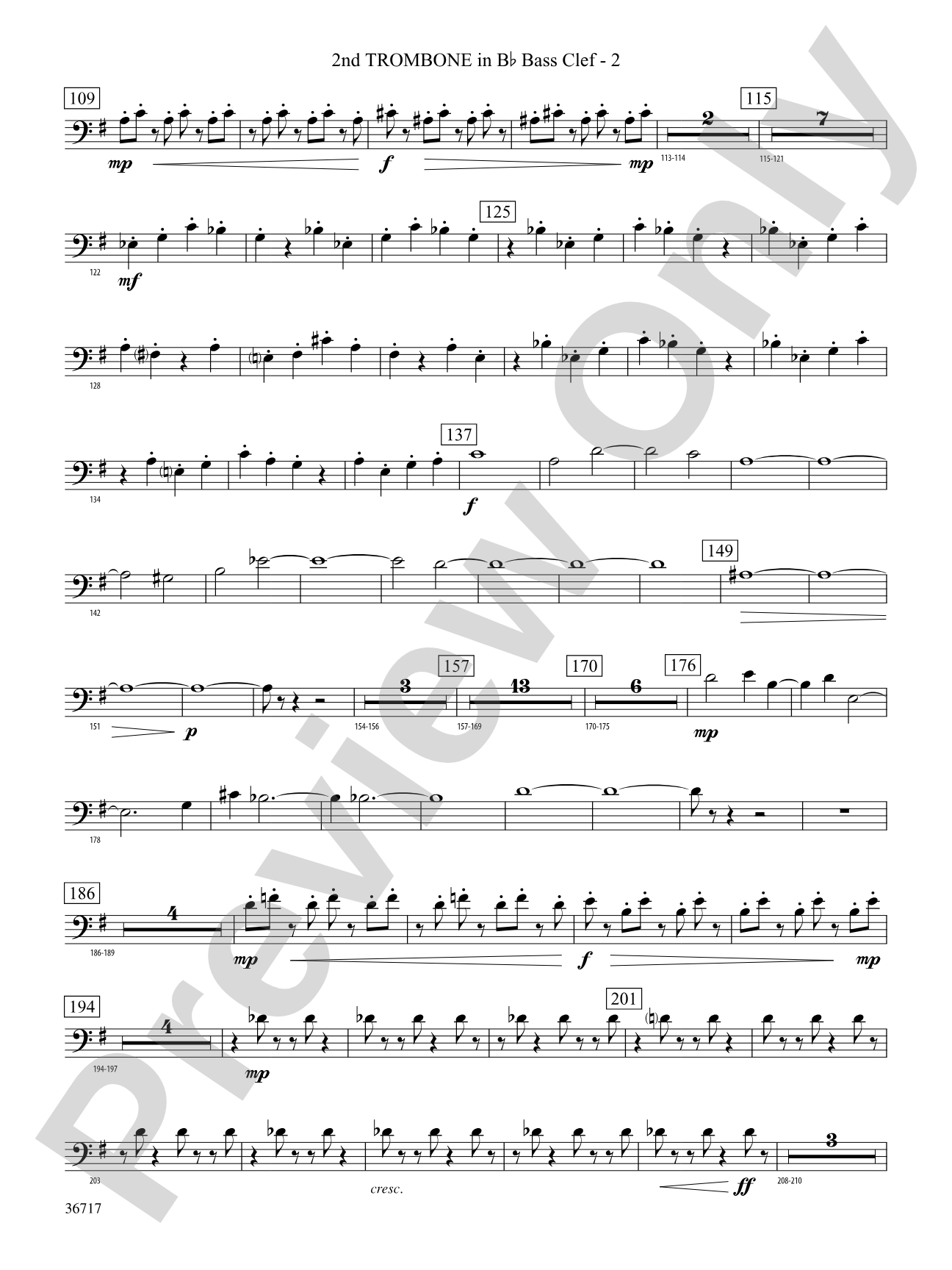 Sparkle: (wp) 2nd B-flat Trombone B.C.