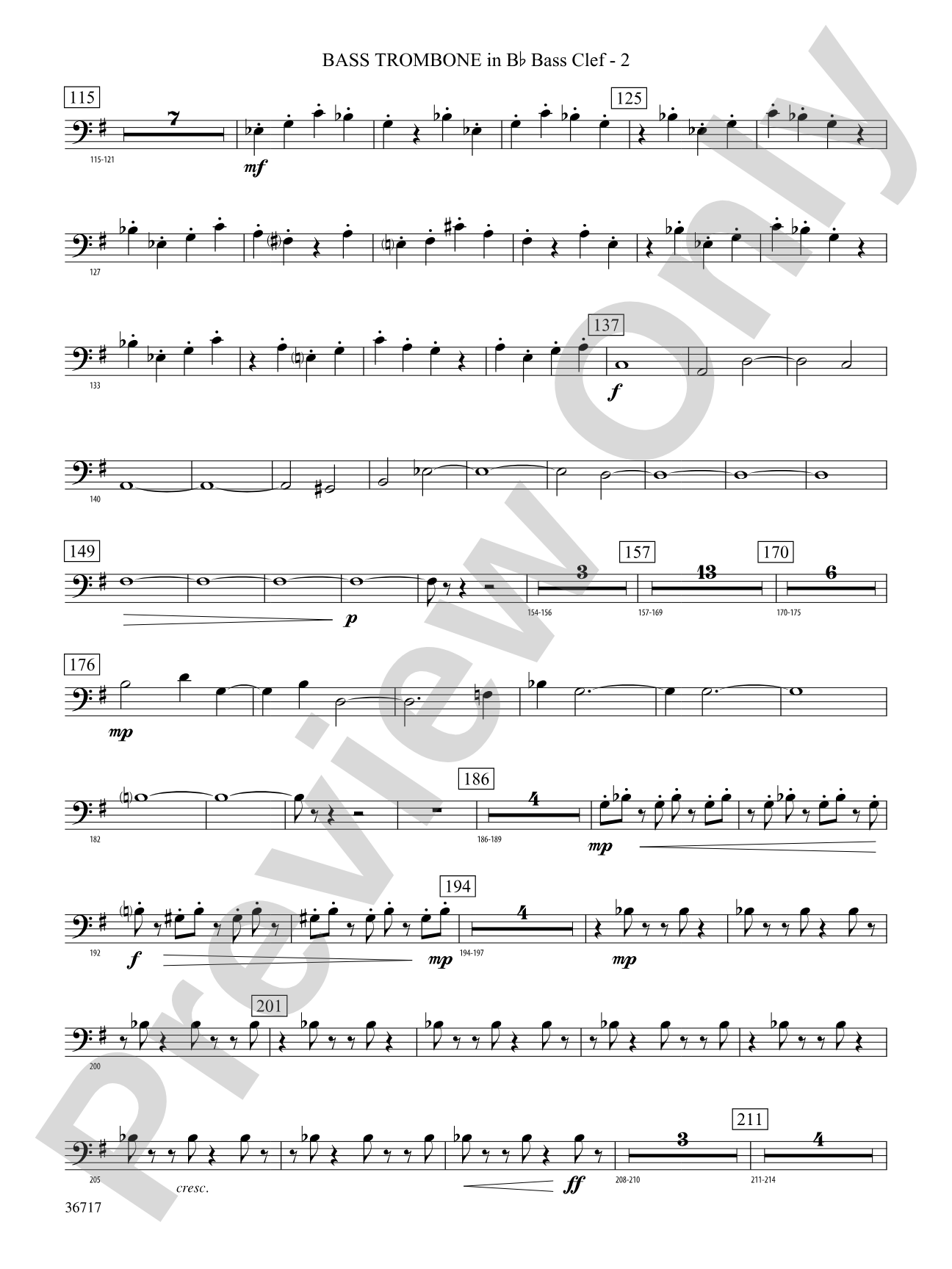 Sparkle: (wp) 3rd B-flat Trombone B.C.