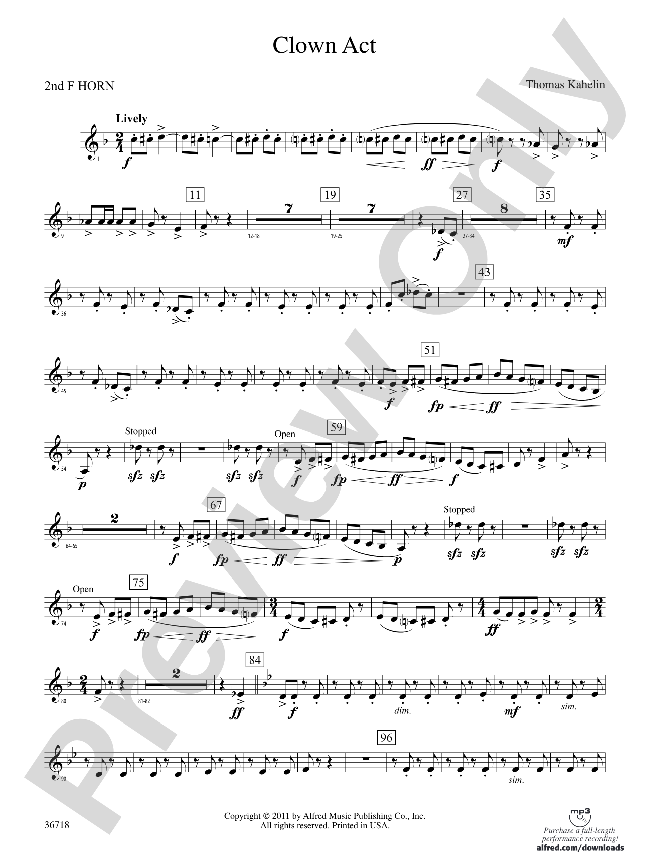Clown Act: 2nd F Horn