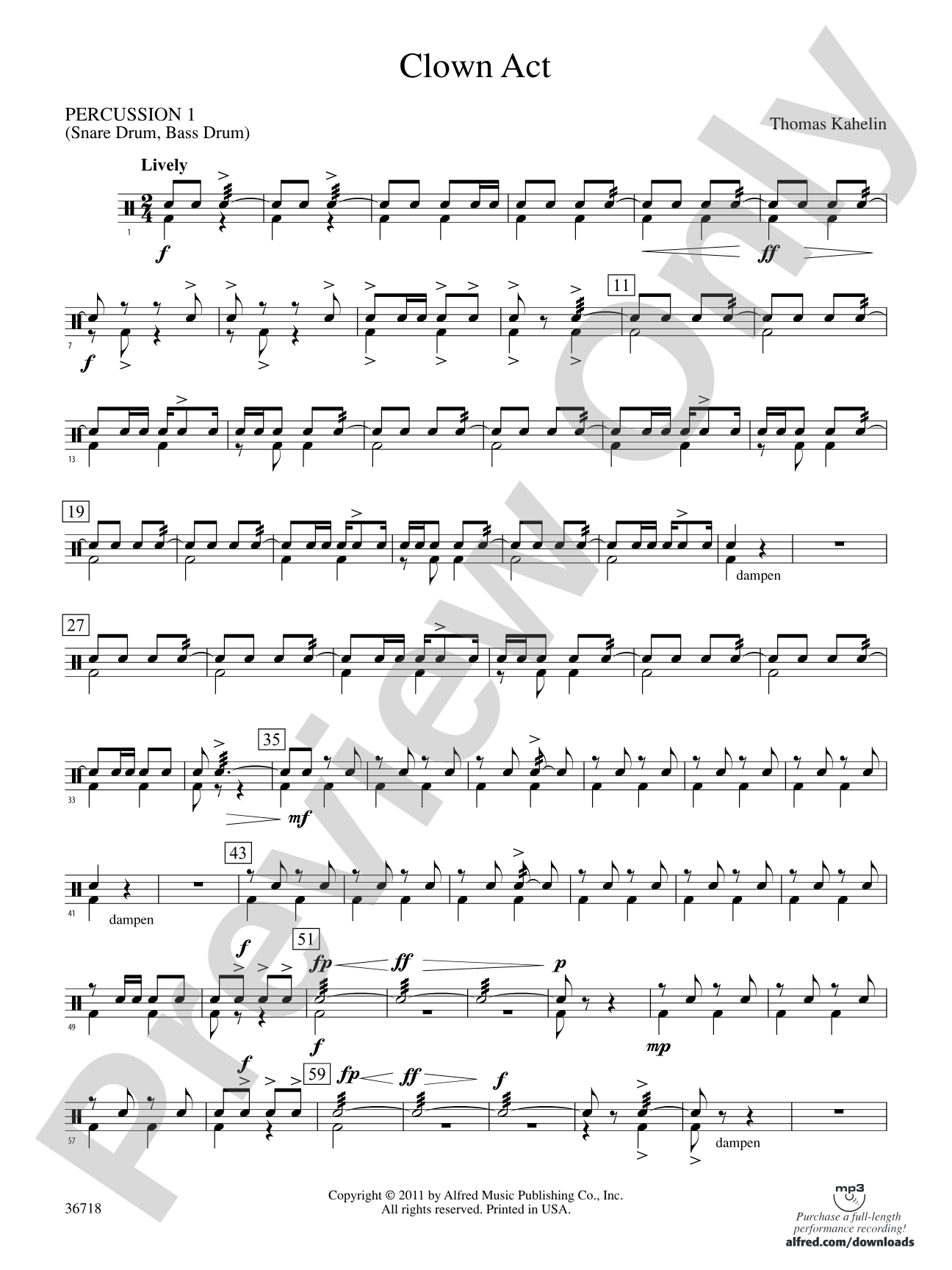 Clown Act: 1st Percussion