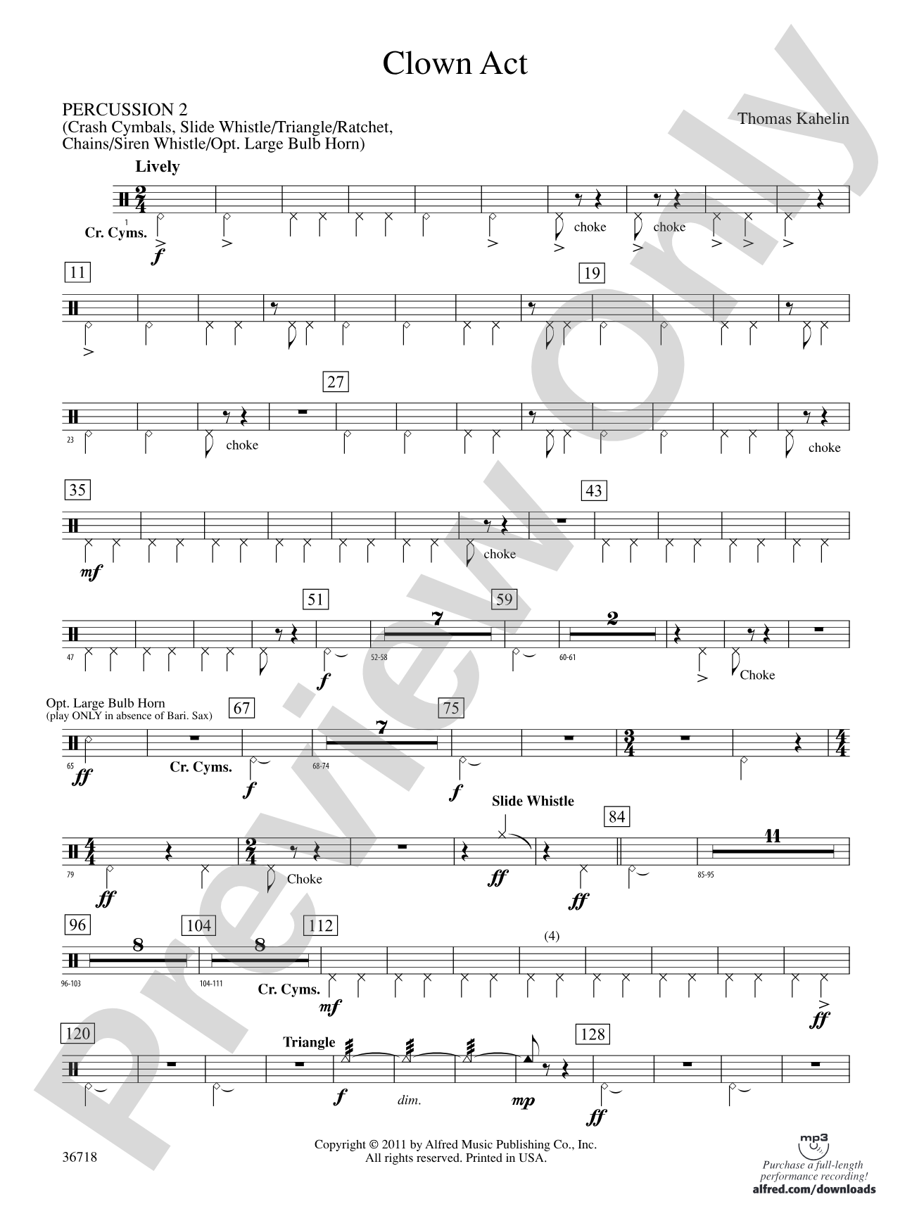 Clown Act: 2nd Percussion