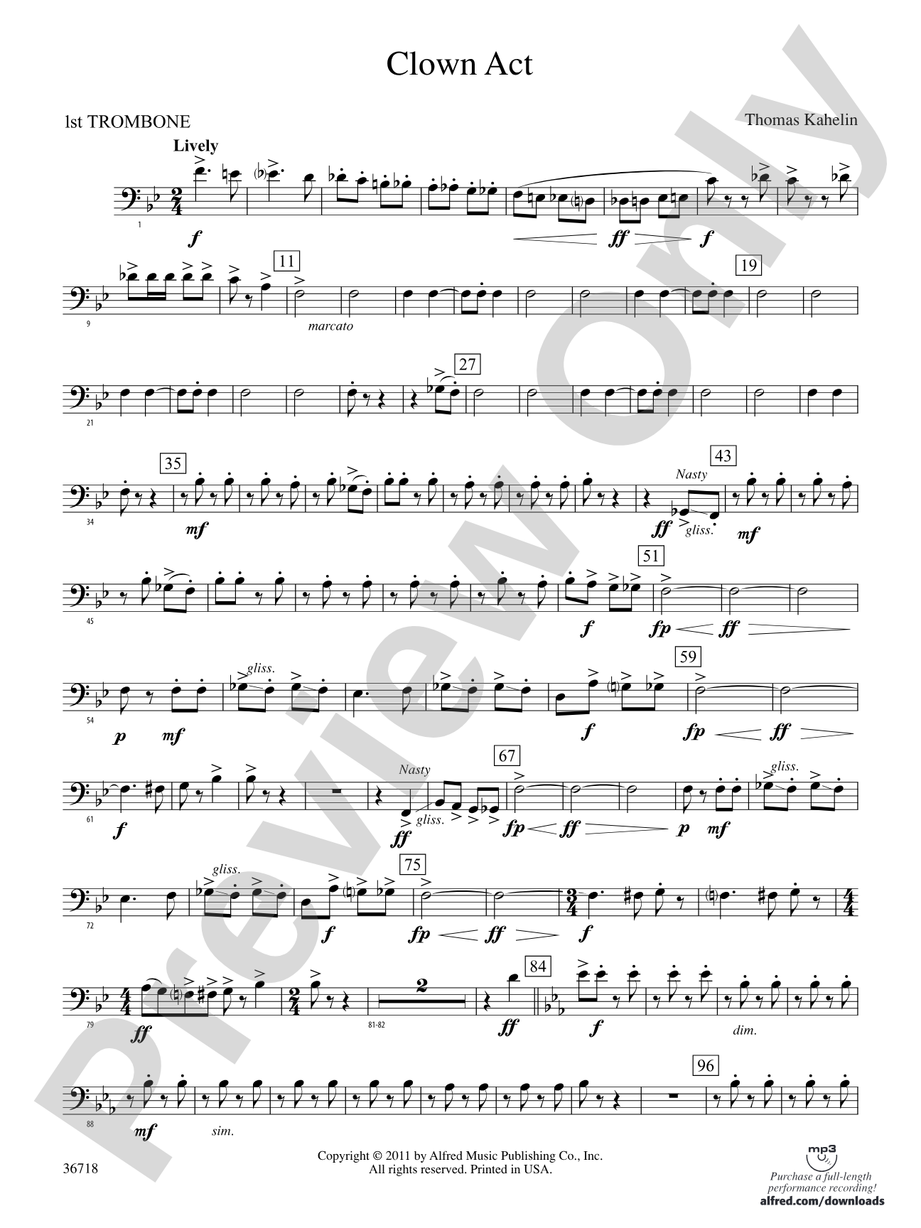 Clown Act: 1st Trombone