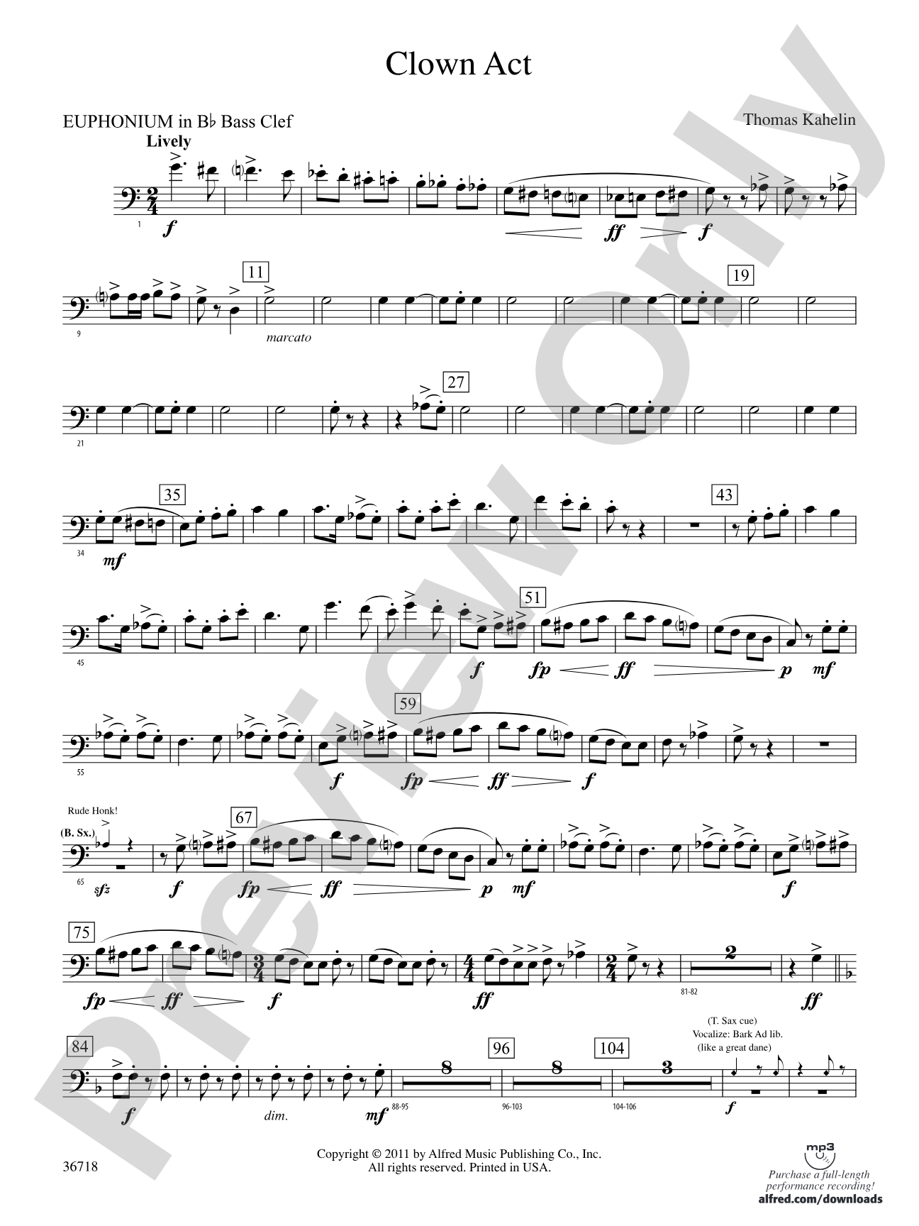 Clown Act: (wp) B-flat Baritone B.C.