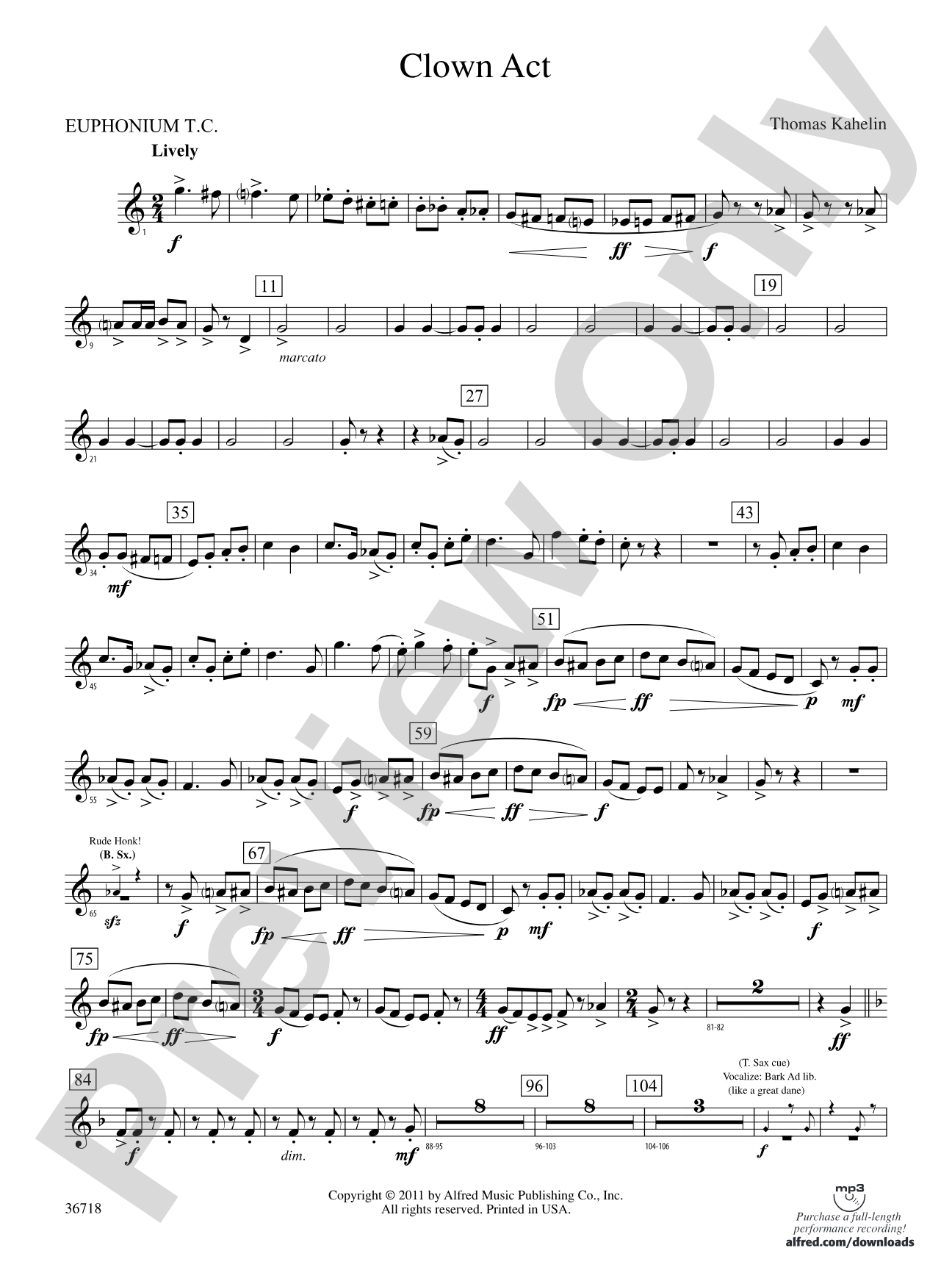Clown Act: (wp) Baritone T.C.