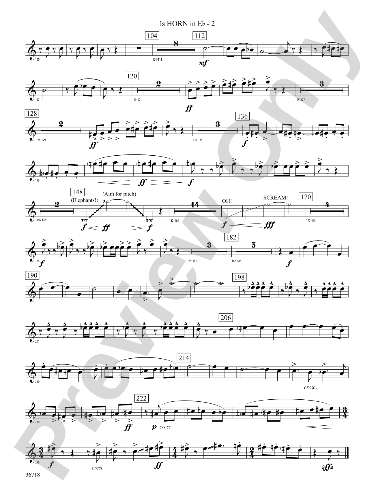 Clown Act: (wp) 1st Horn in E-flat