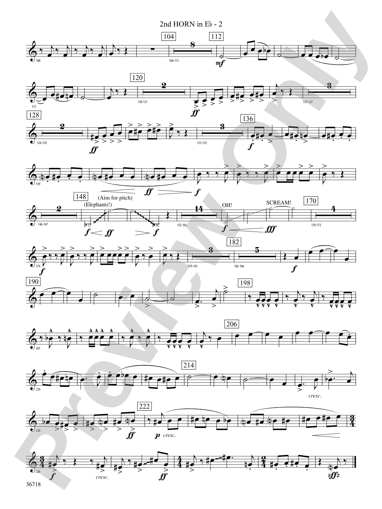 Clown Act: (wp) 2nd Horn in E-flat